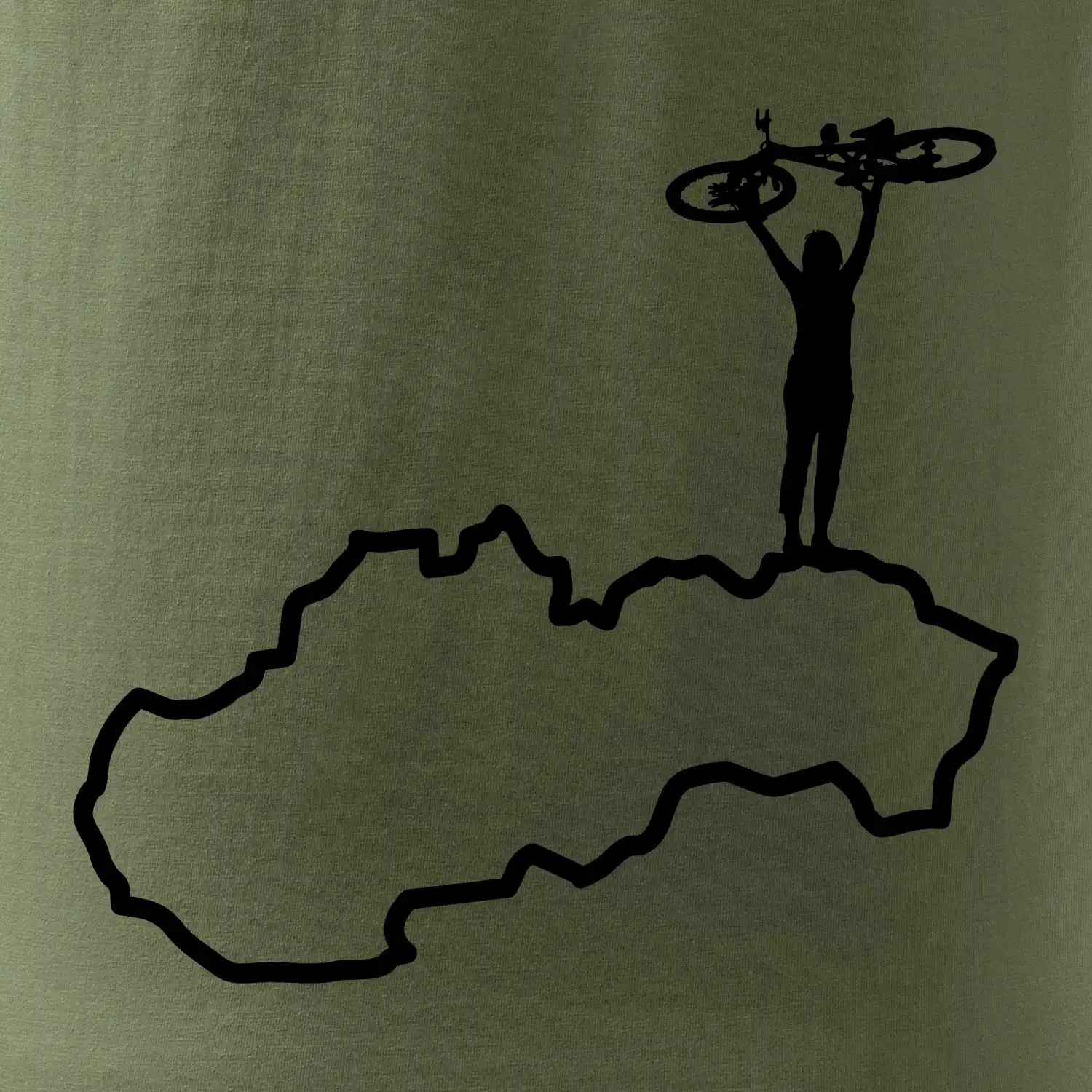 Mapa Slovenska - cyklista