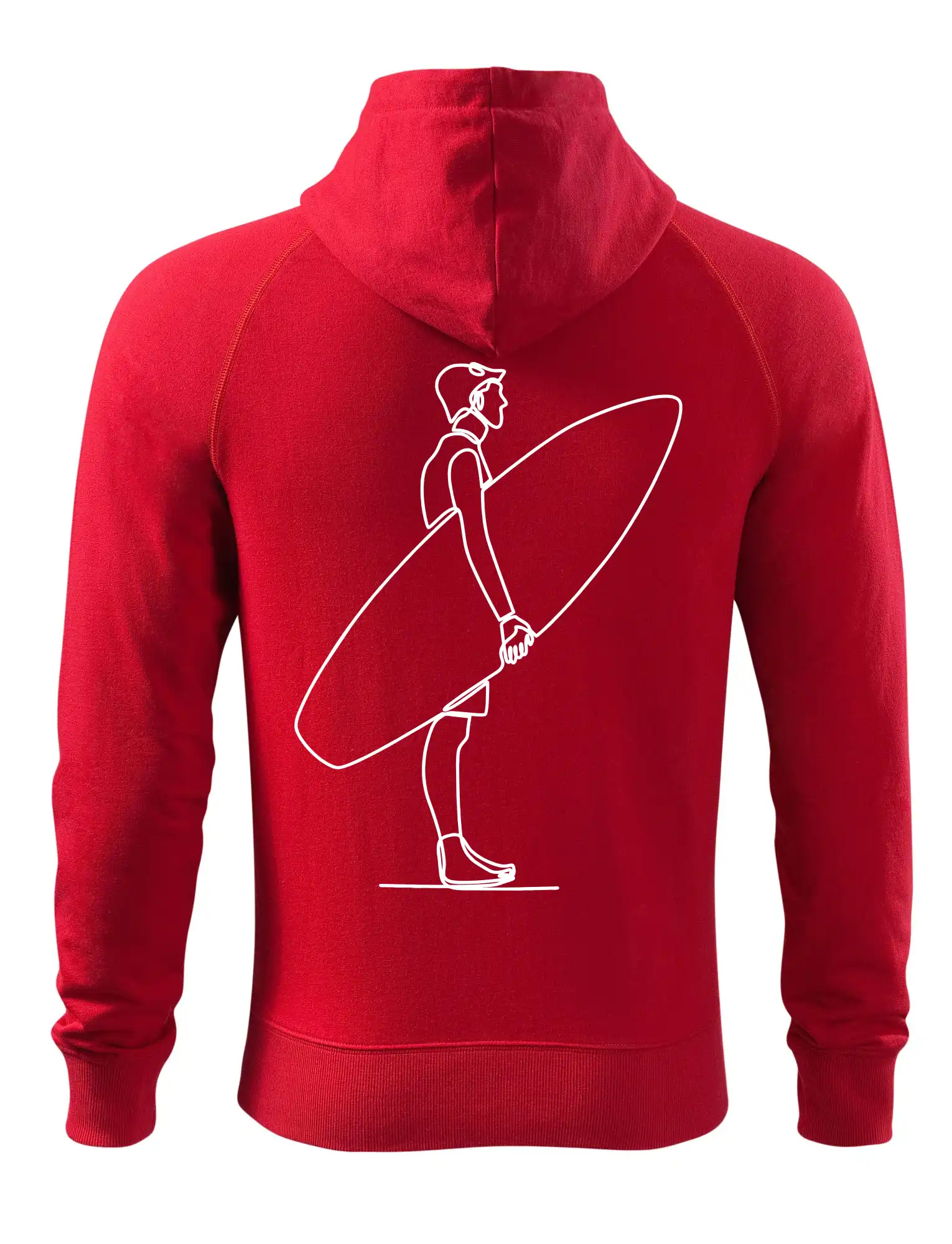 Surfař stojící jedním tahem