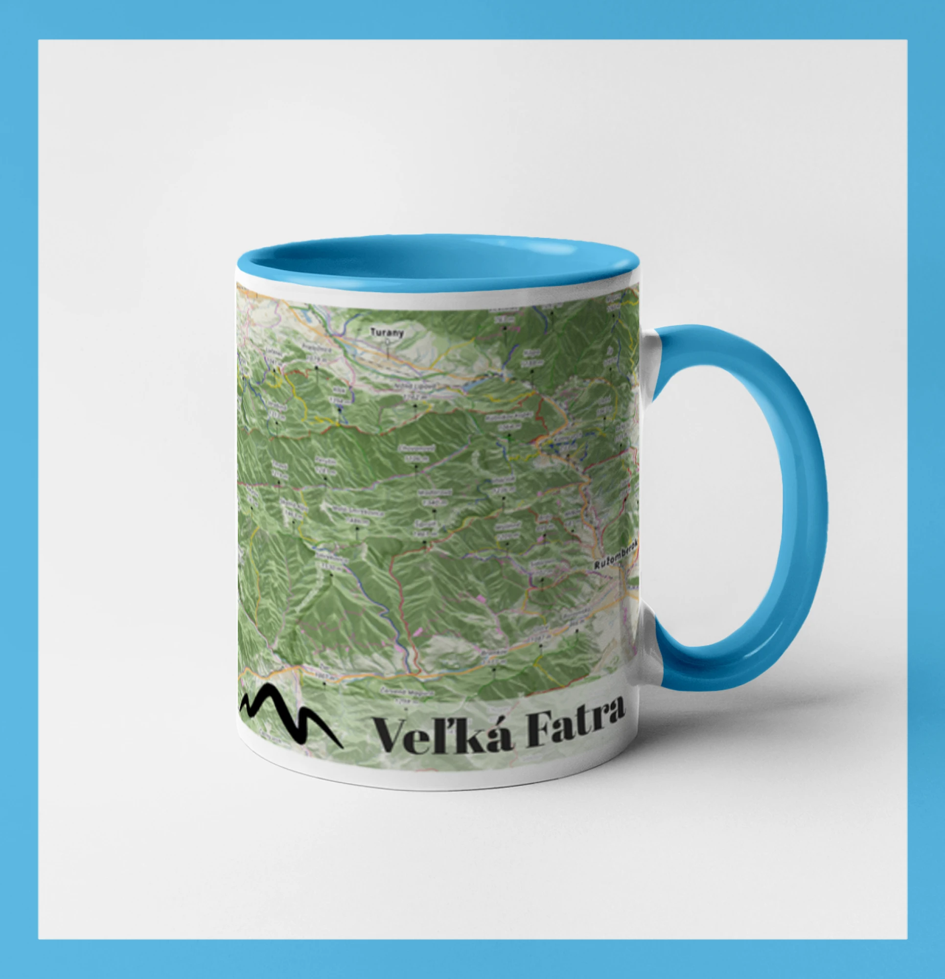 Trička pre cestovateľov - Hrnček mapa Veľká Fatra - Hrnček 