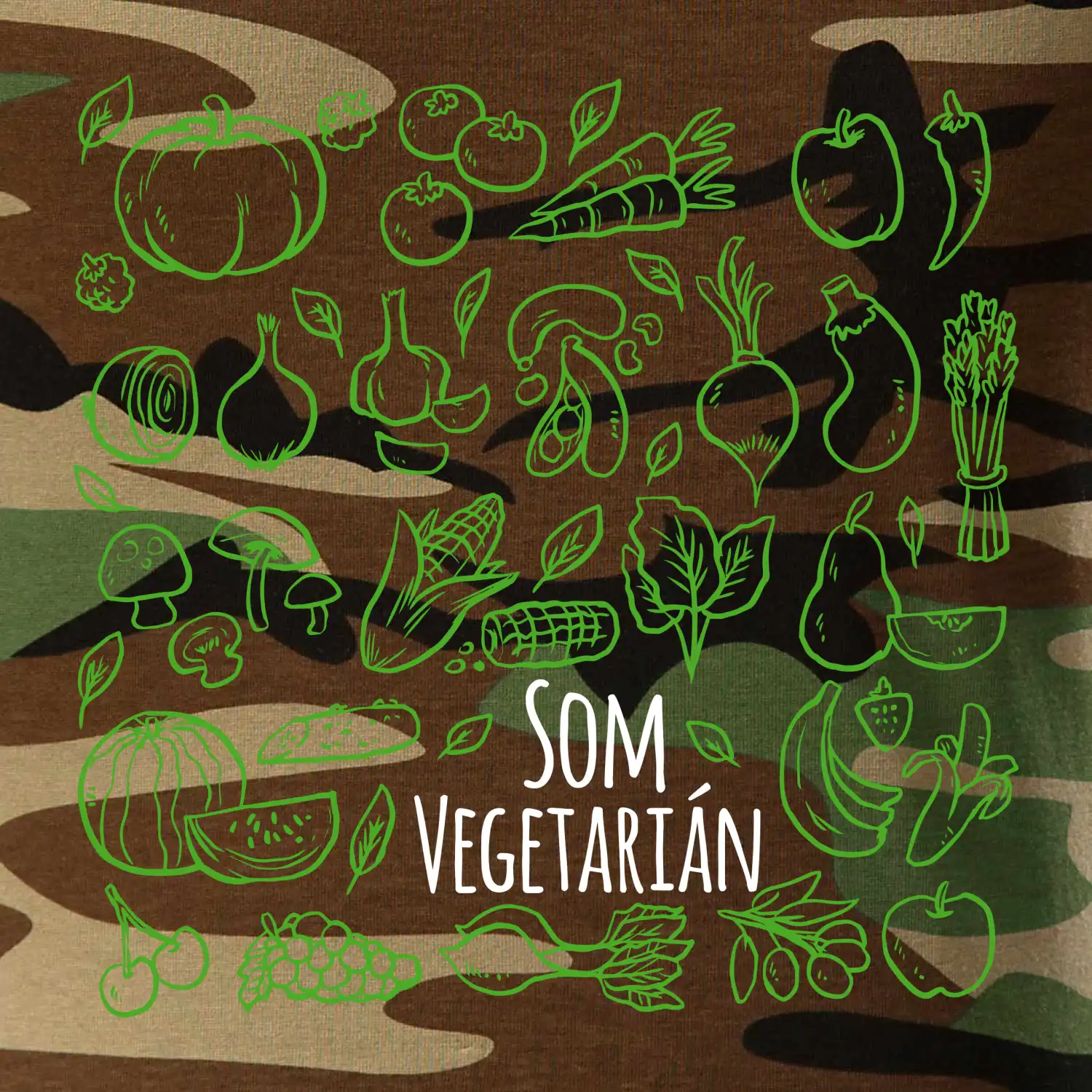 Som vegetarián - zelenina vo štvorci