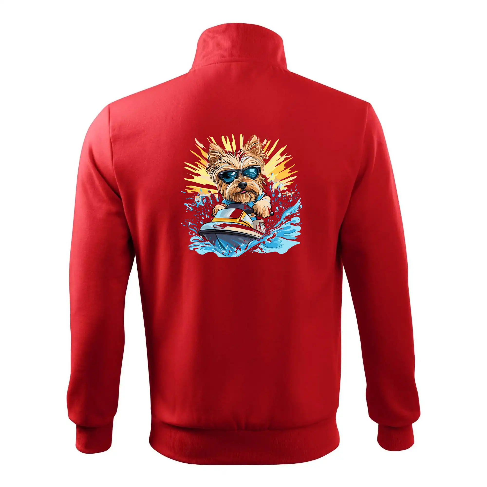 Yorkšírský teriér na vodním skútru