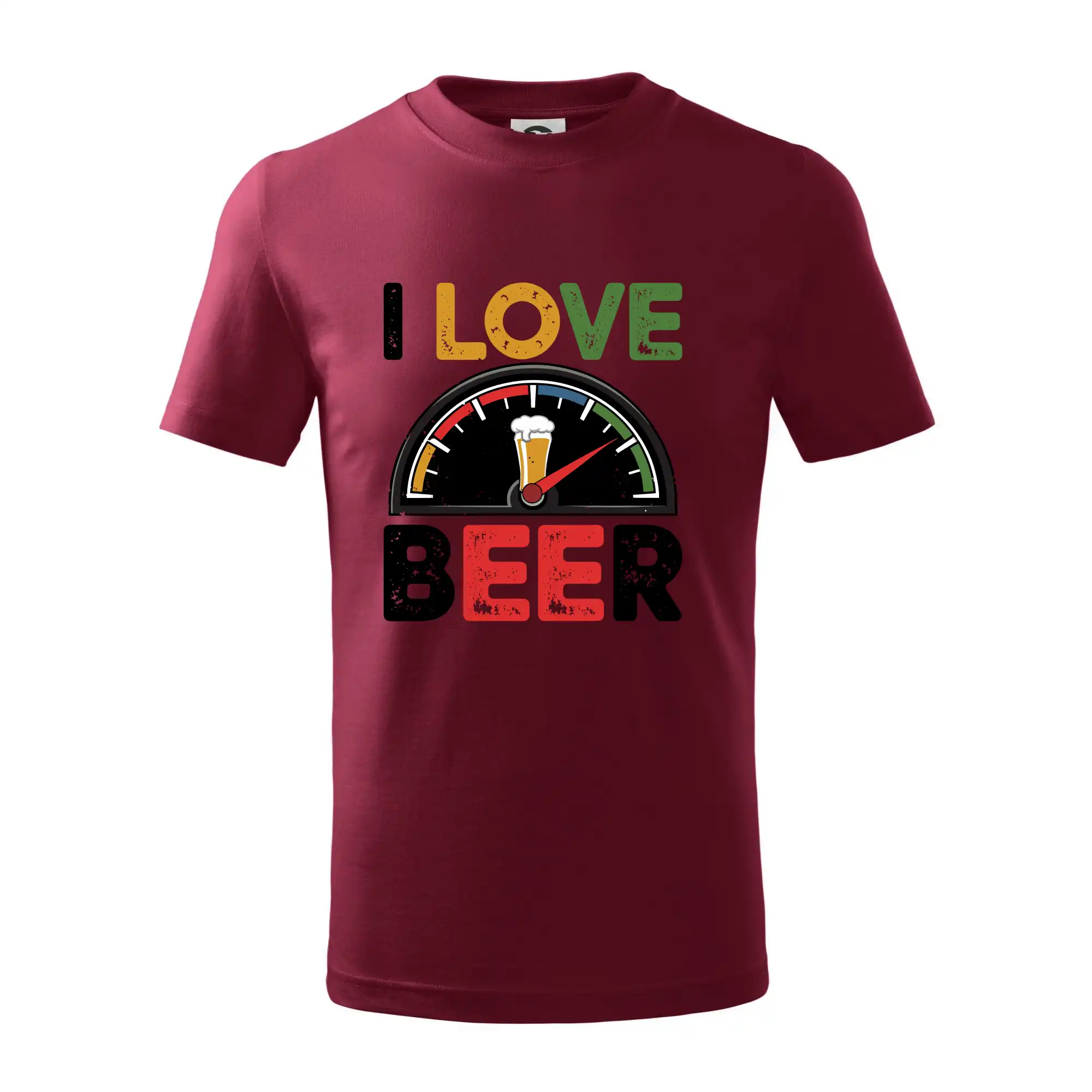 Vtipná tričká pre pivárov - I love beer - palivoměr - Tričko detské bavlnené