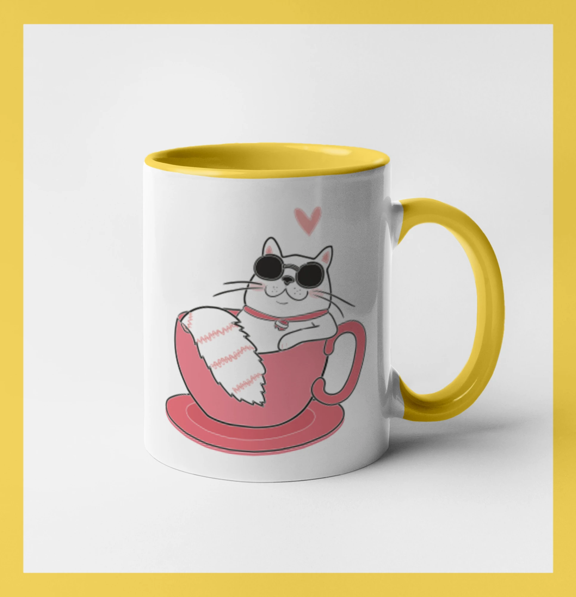 Hustá kočka v hrníčku