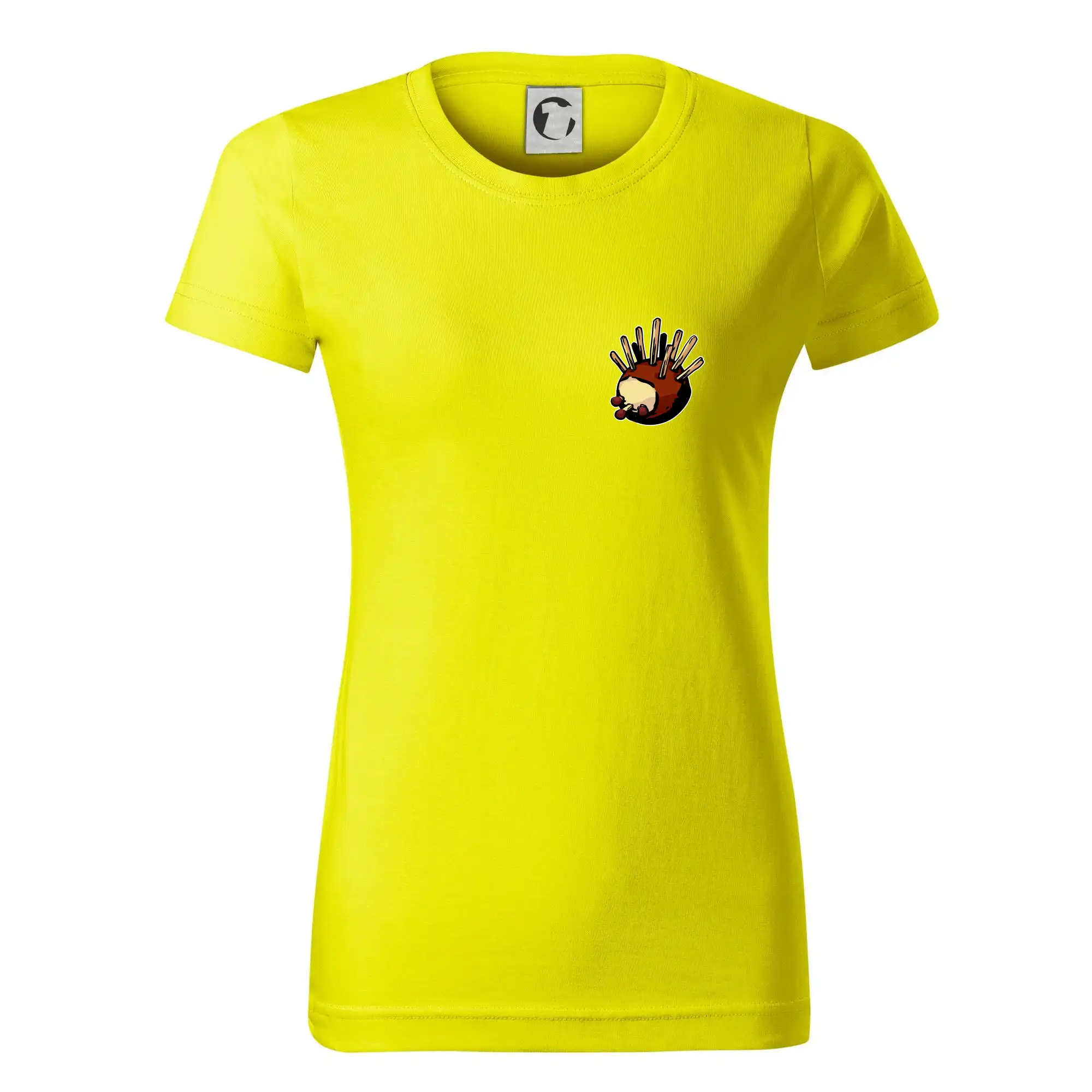 Tričká na chalupu - Gaštanový ježko - prsník - Dámske tričko basic - ľahko voľnejšie a dlhšie