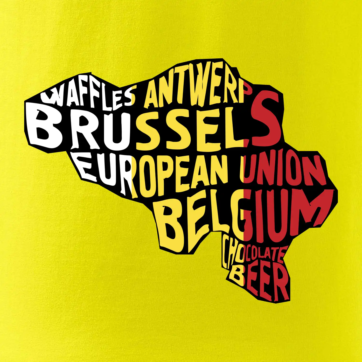 Mapy - názvy měst - Belgie