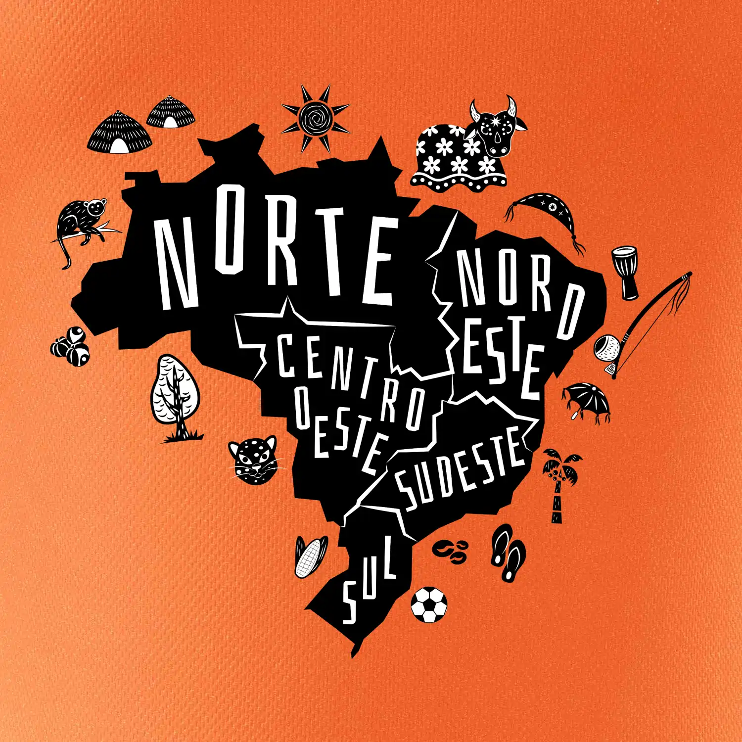 Brazílie mapa a zvyky