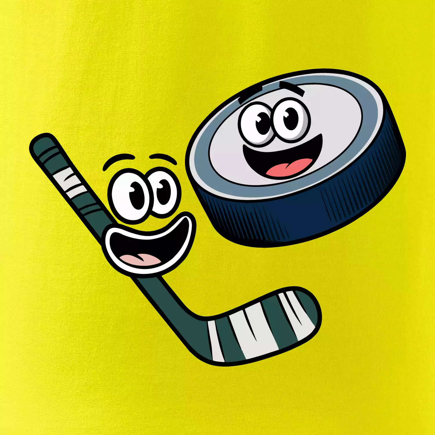 Parové triko - Puk a hokejka