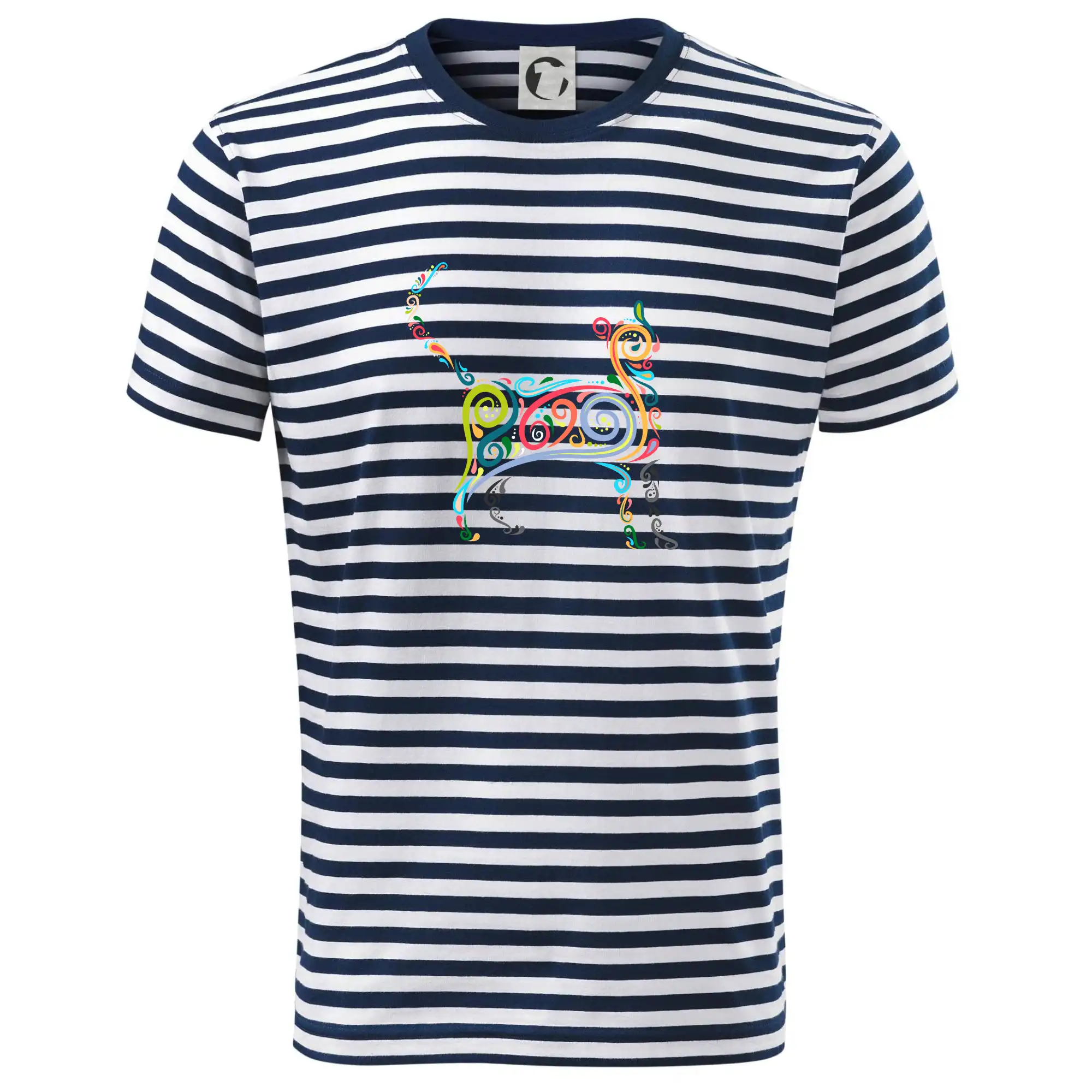 Vtipná tričká s mačkou - Mačka farebné krivky - Tričko na vodu