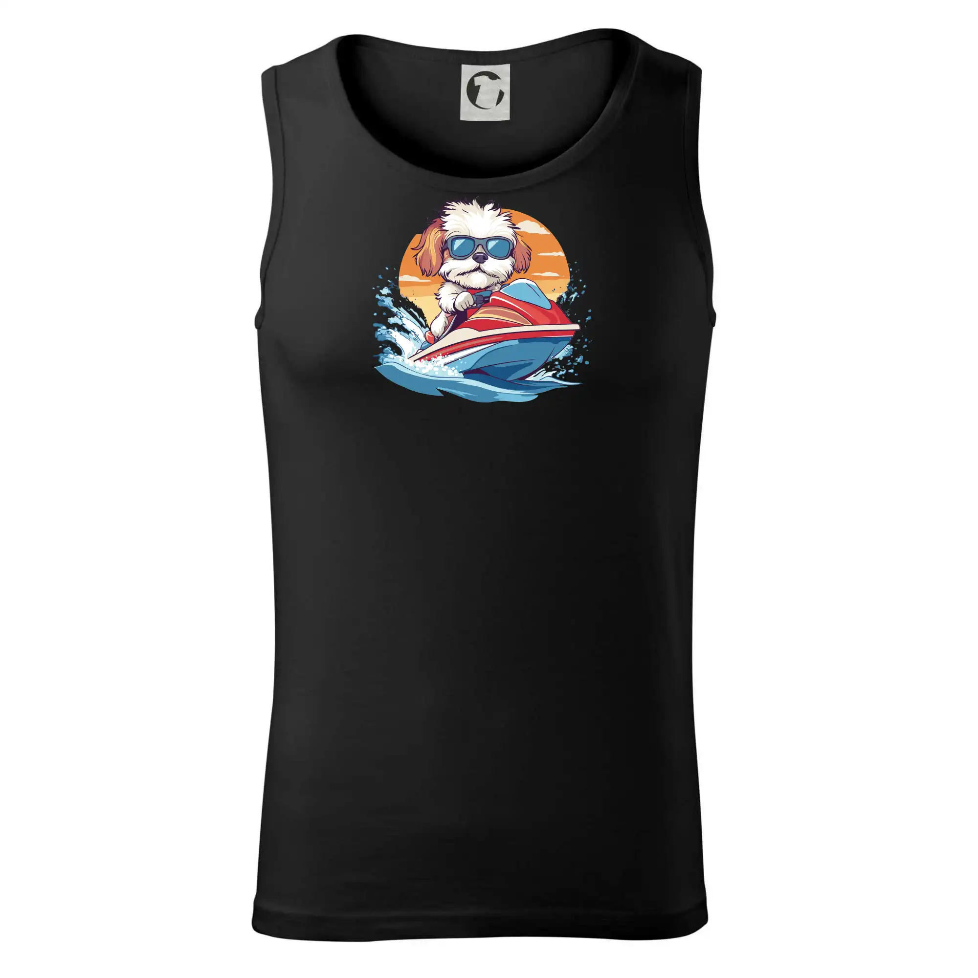 Bišonek na vodním skútru