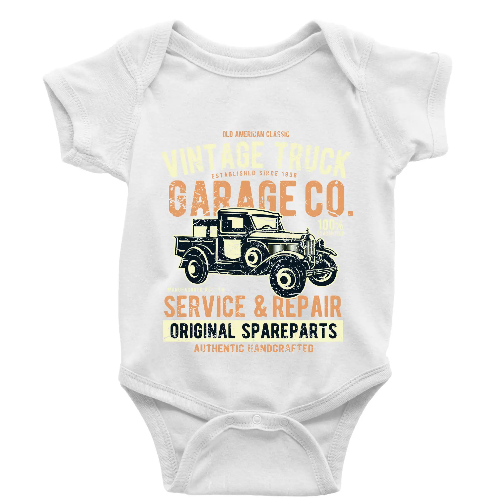 Tričká s kamionmi a nákladiakmi - Vintage Truck - Body dojčenské s krátkym rukávom