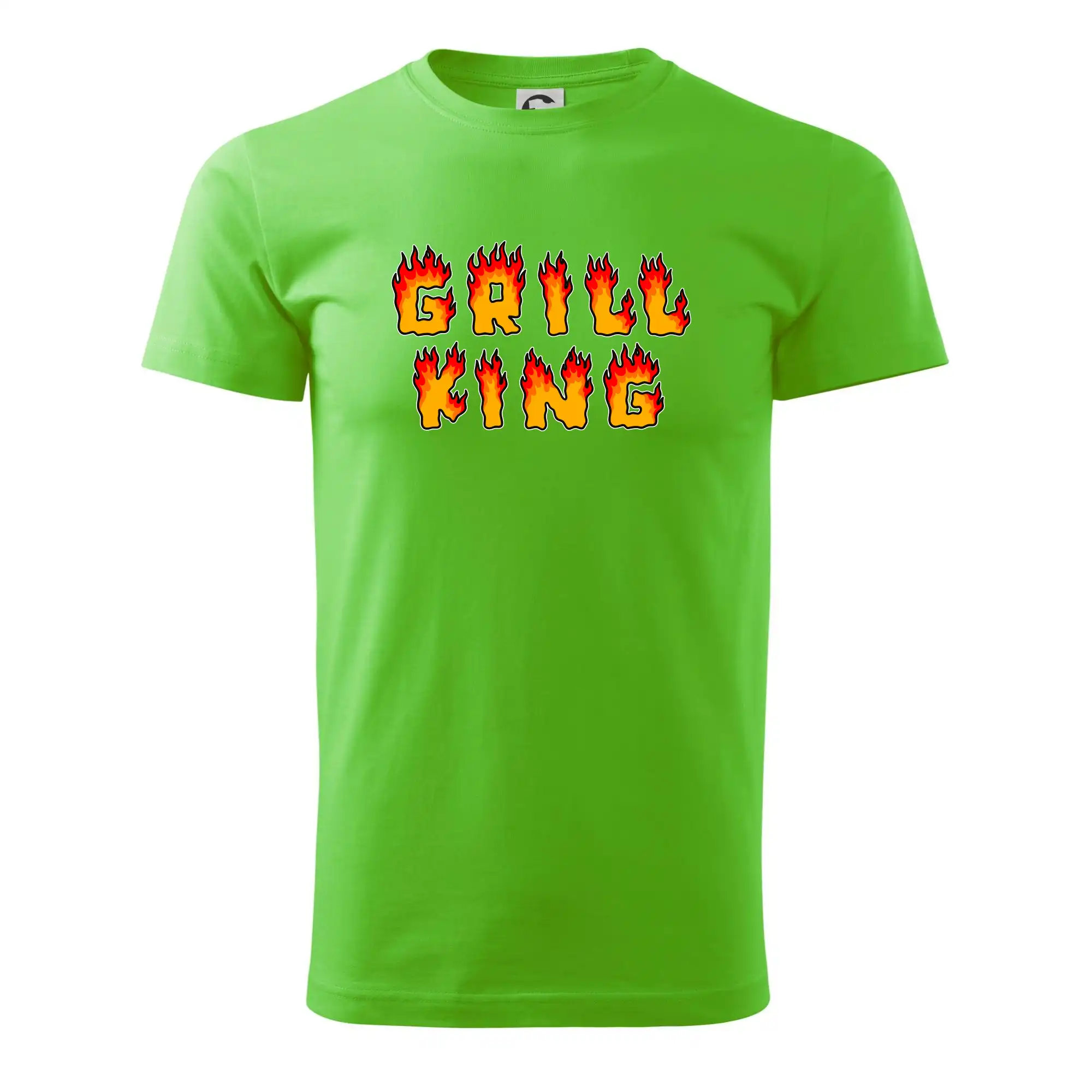 Tričká a zástery na grilovanie - Grill King ohnivý nápis - Pánske tričko nižšej gramáže