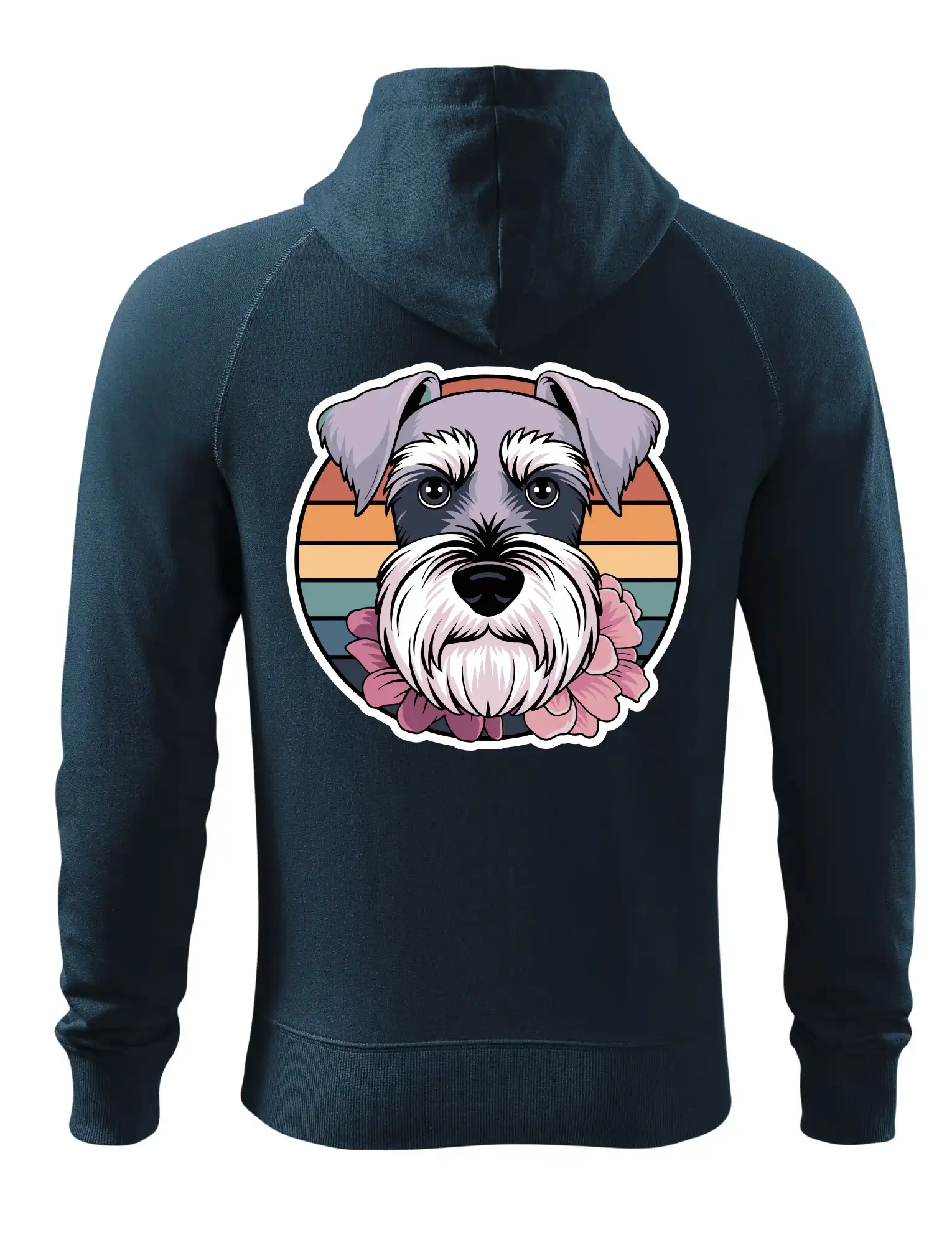 Knírač - fenka a květiny