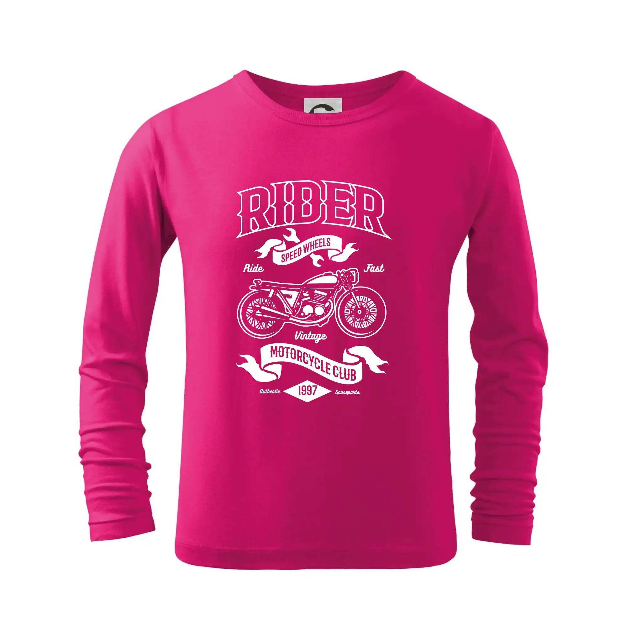 Tričká a mikiny s potlačou motoriek – pre pravých motorkárov - Rider speed wheels - Tričko detské Long Sleeve