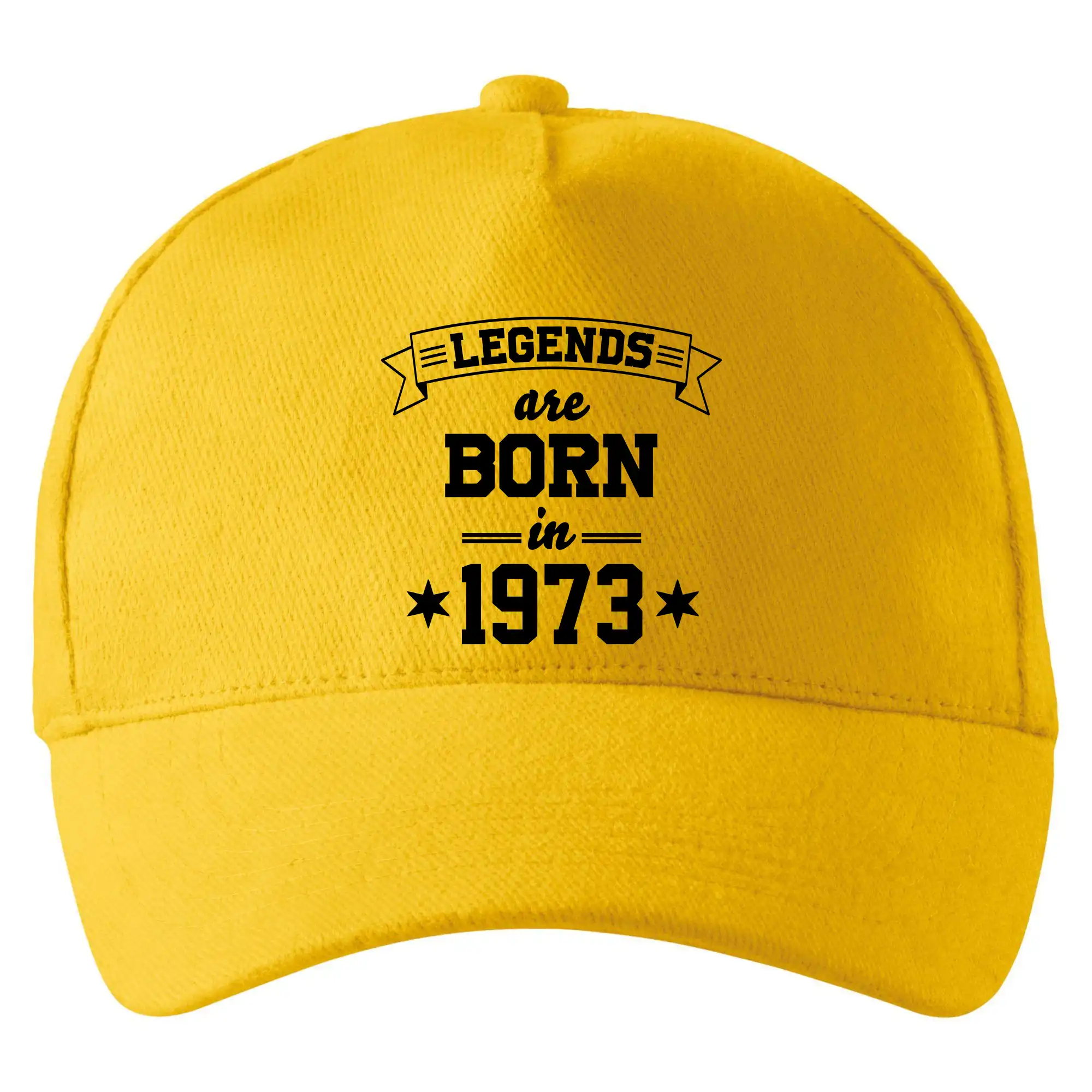 Tričká k narodeninám - Legends are born in 1973 - Šiltovka so zahnutým šiltom a mosaznou sponou