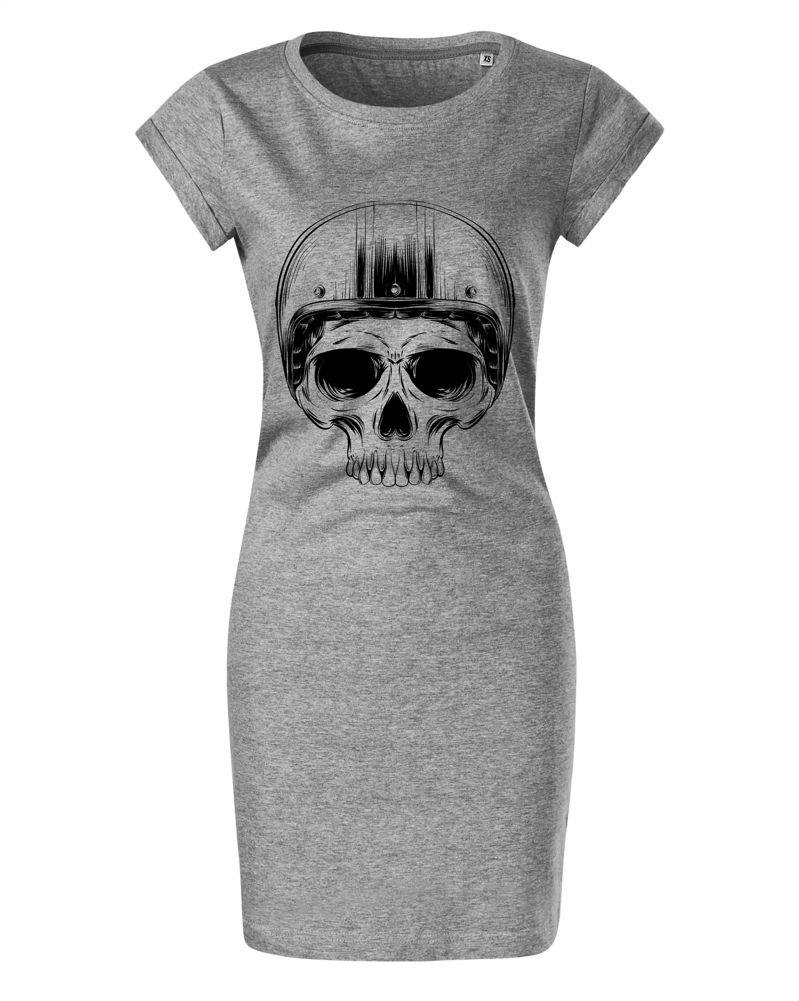 Motorkář lebka s kulatou hlavou