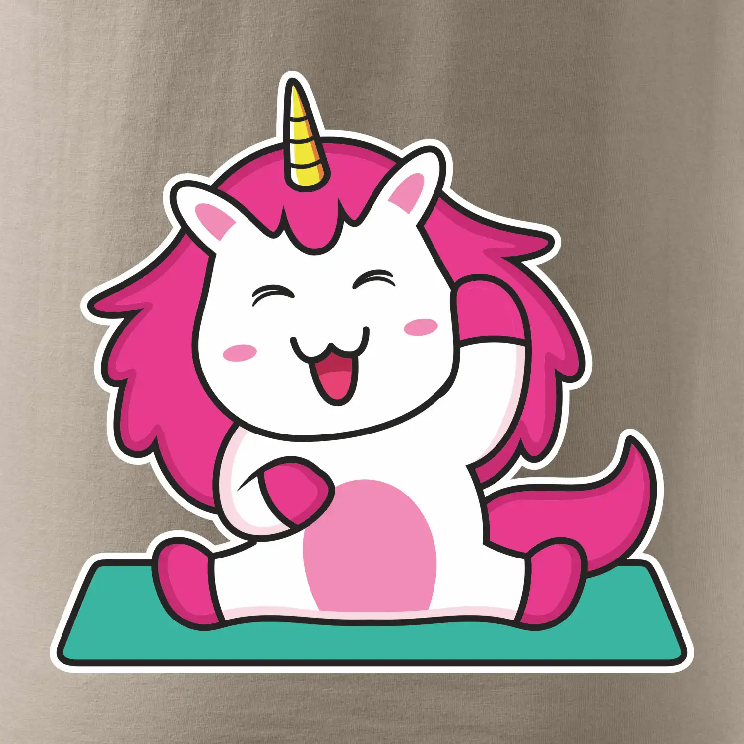 Yoga veselý jednorožec