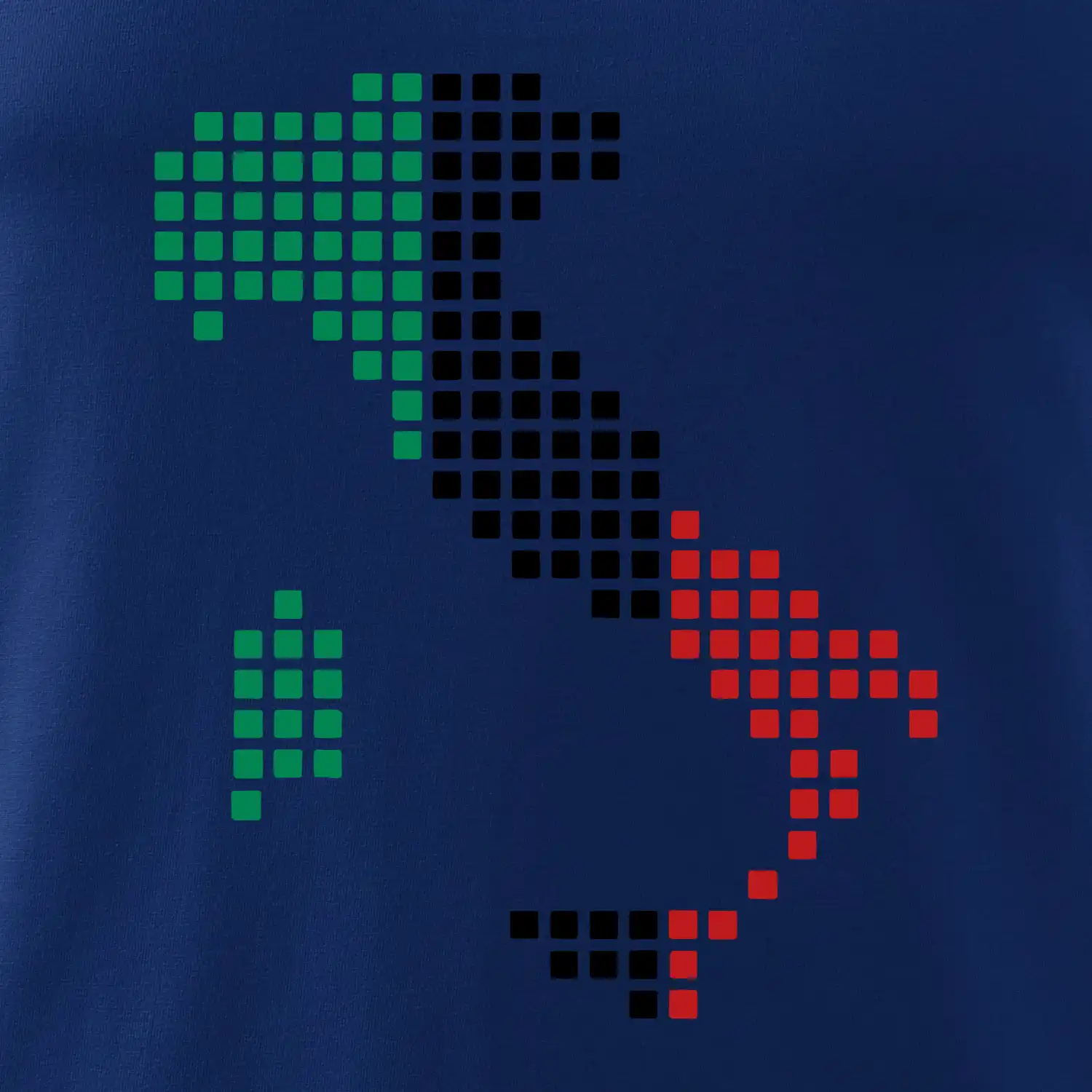 Itálie obrys vlajka