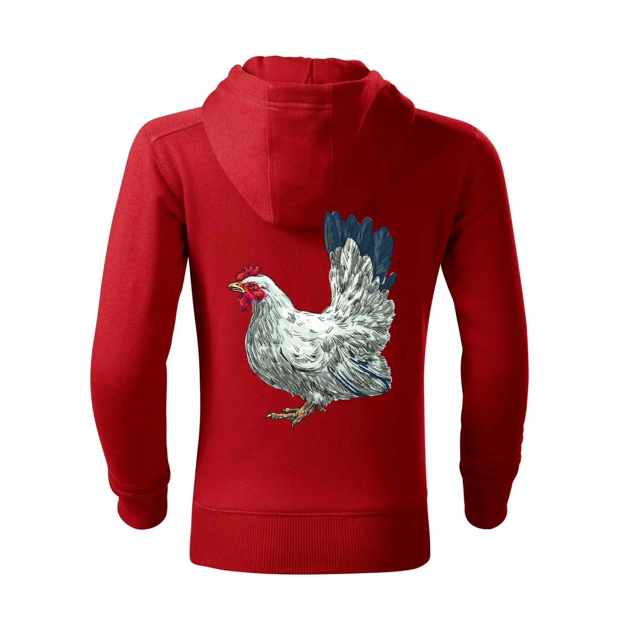 Slepice kreslená bílá