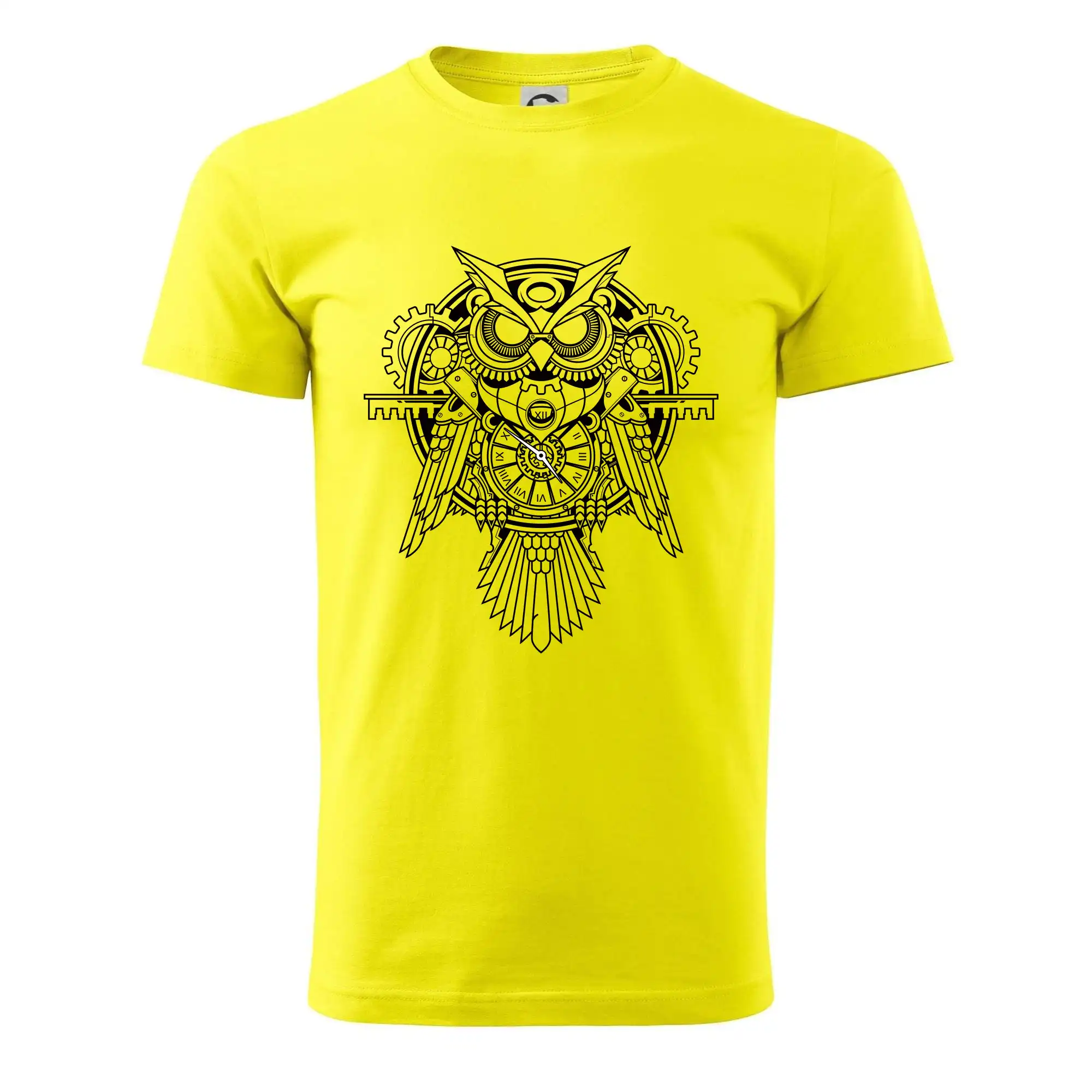 Steampunk sova černobílá