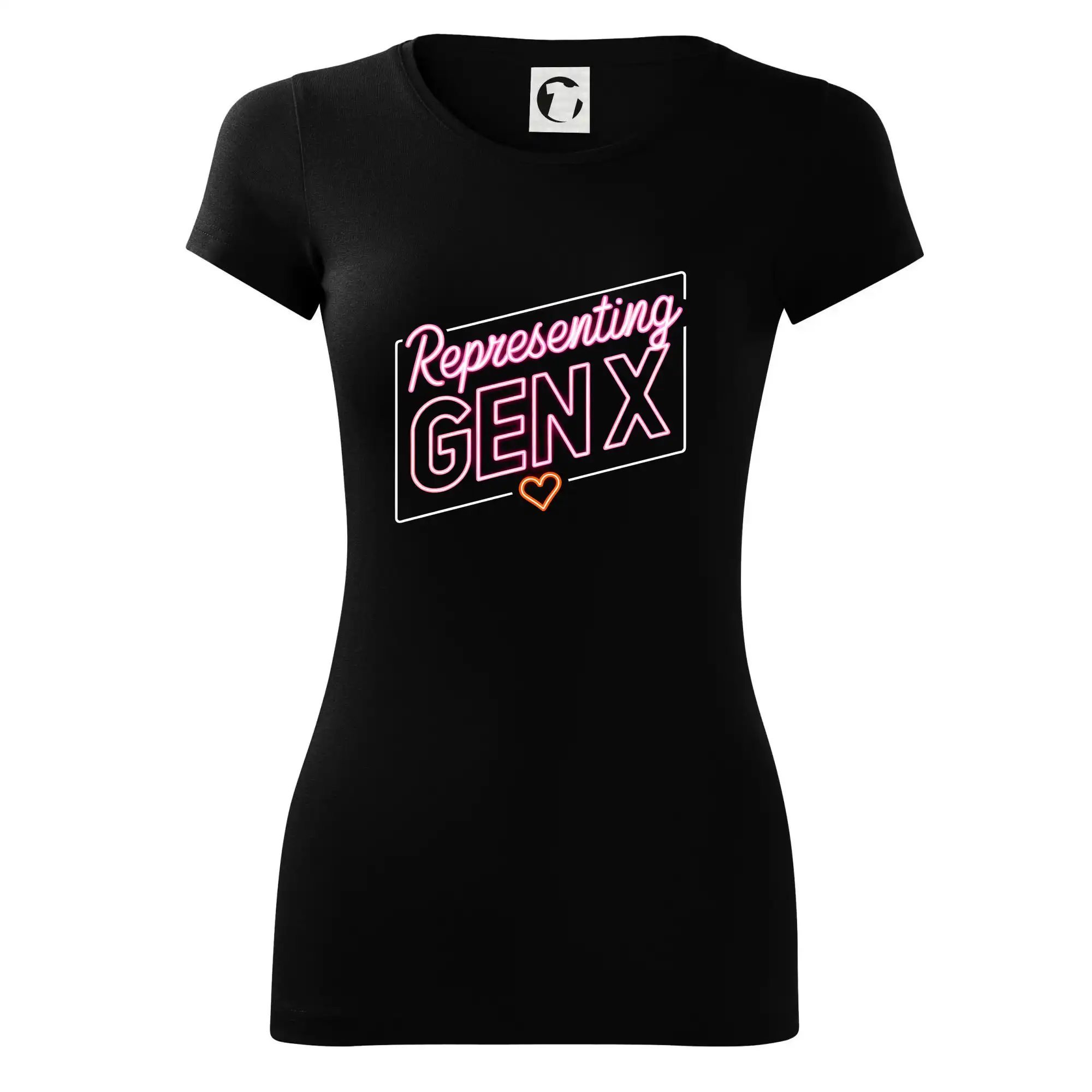 Tričká s motívmi ktoré frčia na internete - Generace X (Gen X) - Representing GEN X neon - Dámske tričko Glance - Priliehavejší strih