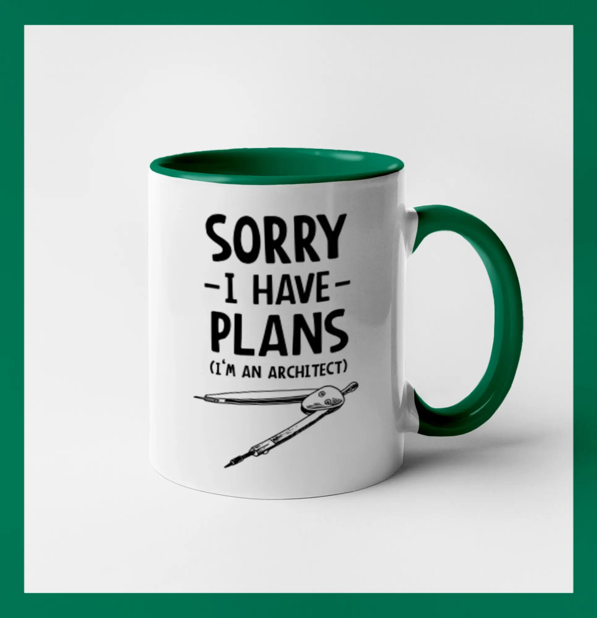 Vtipné tričká do práce - Sorry I have plans - architect - Hrnček 