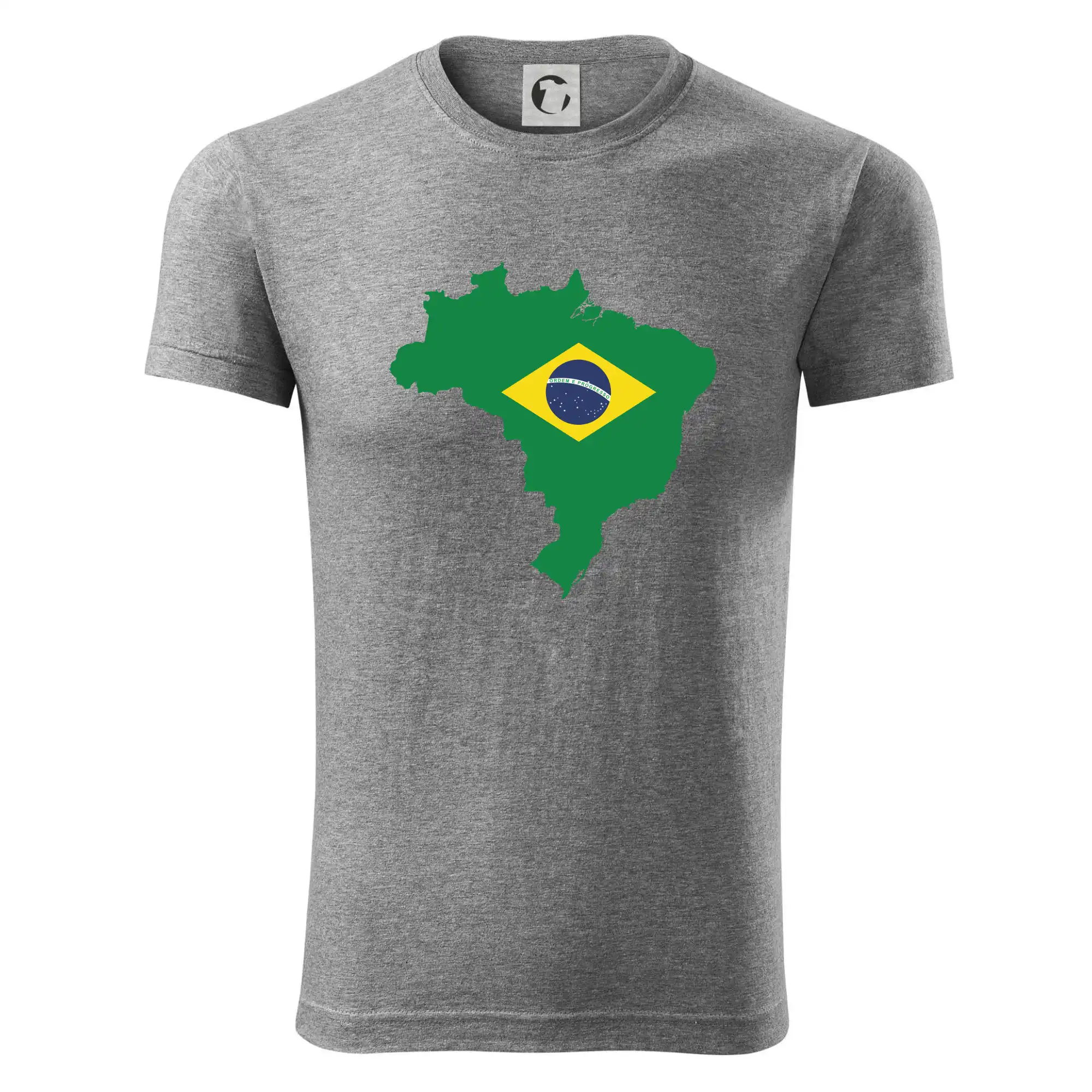 Brazílie vlajka v mapě