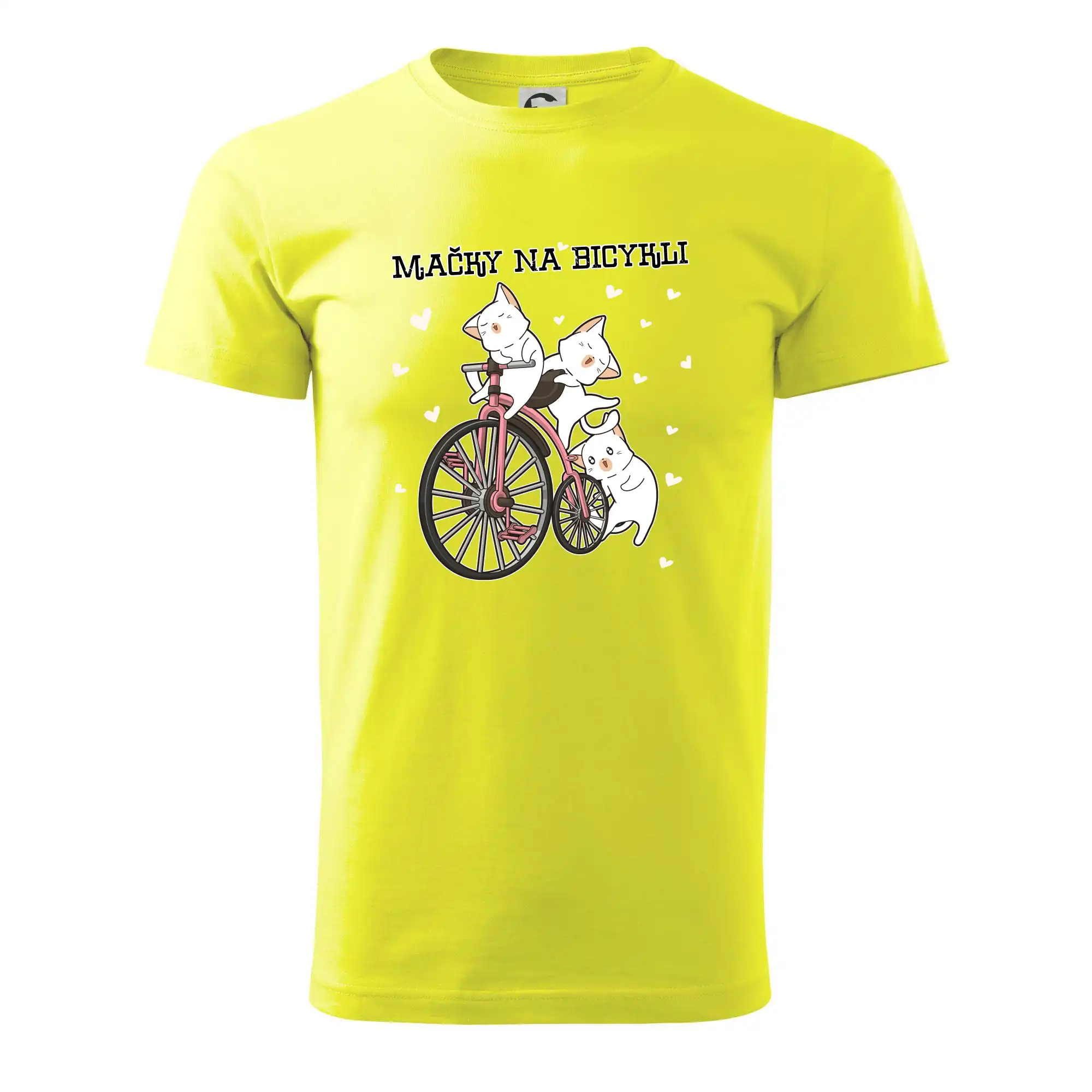 Tričko ako darček pre cyklistu - Mačky na bicykli - Klasické pánske tričko vyššej gramáže