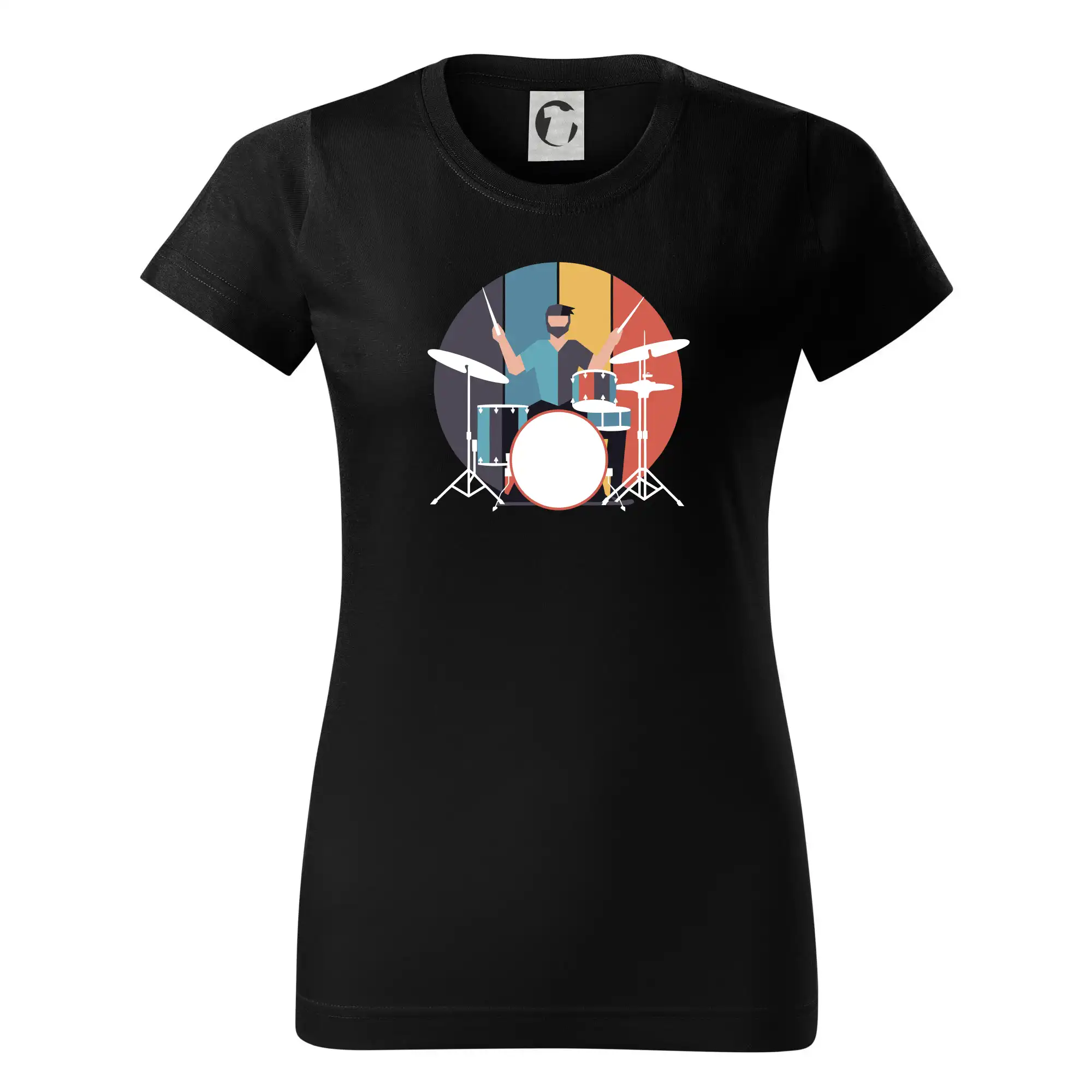 Geometric drummer - Dámske tričko basic - ľahko voľnejšie a dlhšie
