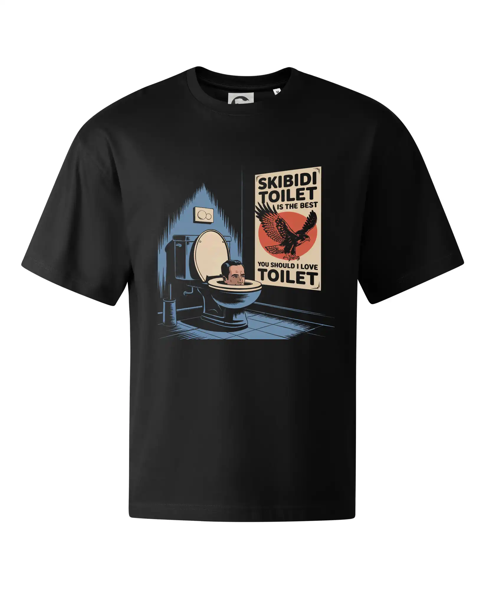 Tričká s motívmi ktoré frčia na internete - Skibidi toilet is the best you should love skibidi toilet - Stage unisex - OVERSIZE