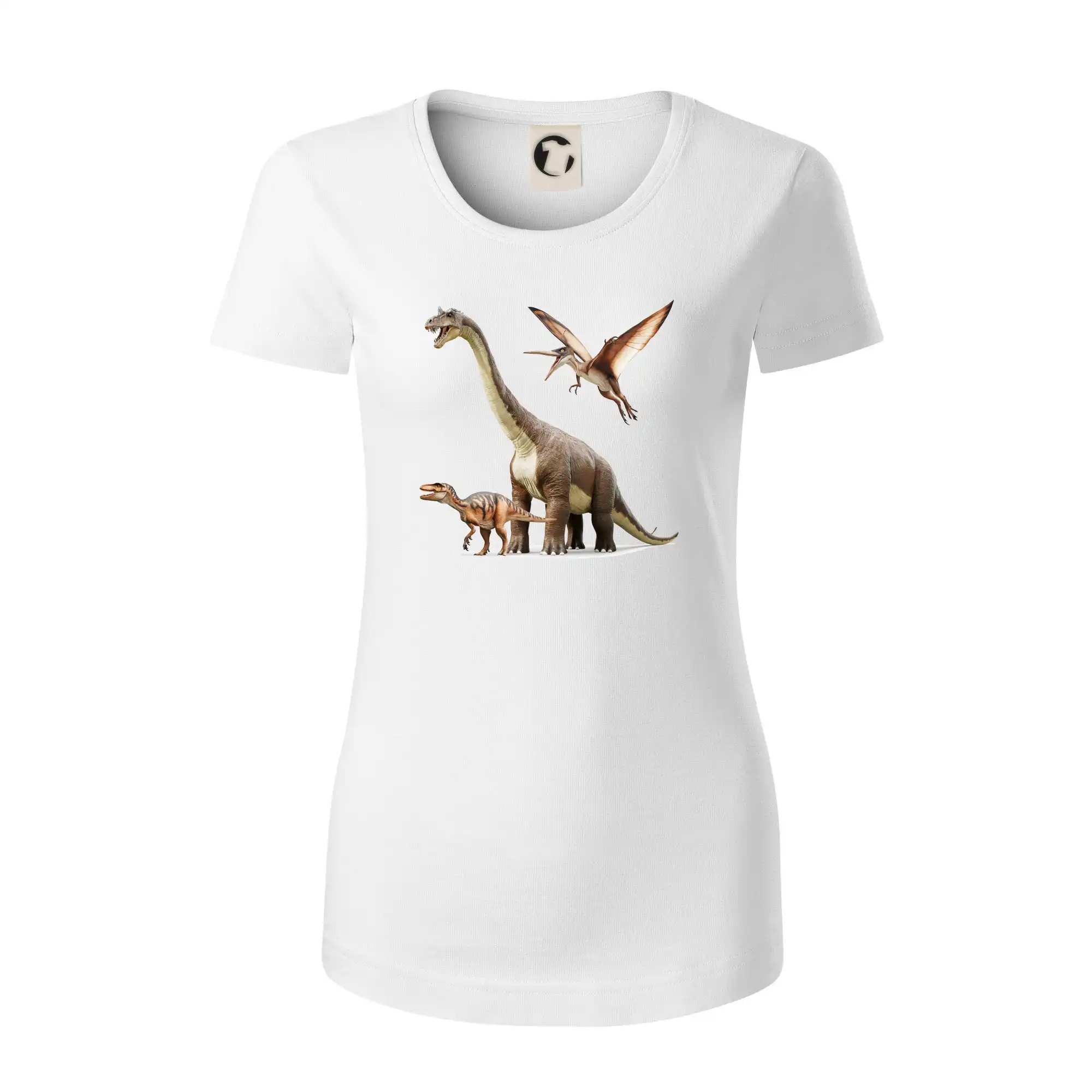 Tričká so zvieratami - Fotka s dinosaurami - Dámske tričko z organickej bavlny Origin (GOTS)