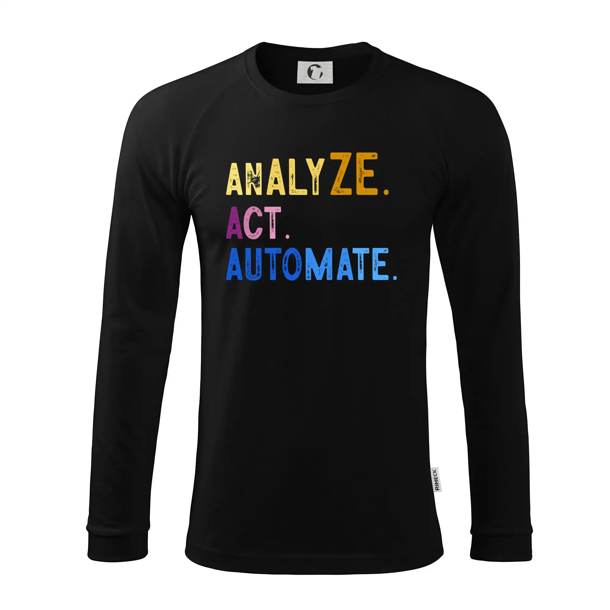 Tričká pre ajťákov - Analyze act automate - Pánske tričko s dlhým rukávom LS130