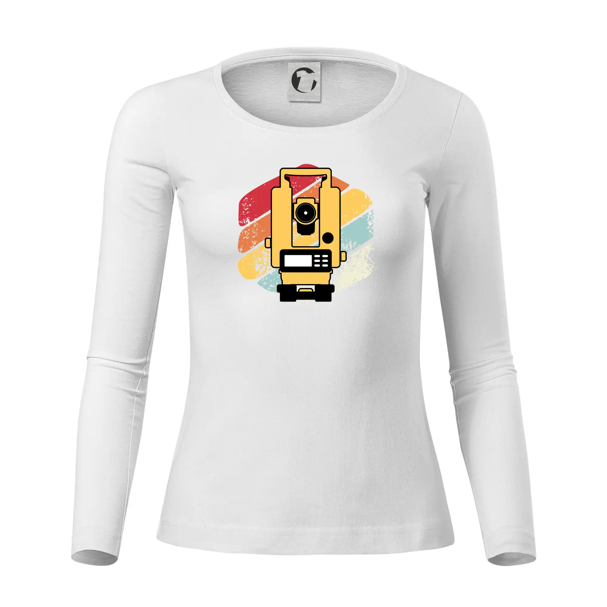 Vtipné tričká do práce - Teodolit vintage - Dámske tričko FIT-T LS - zužené