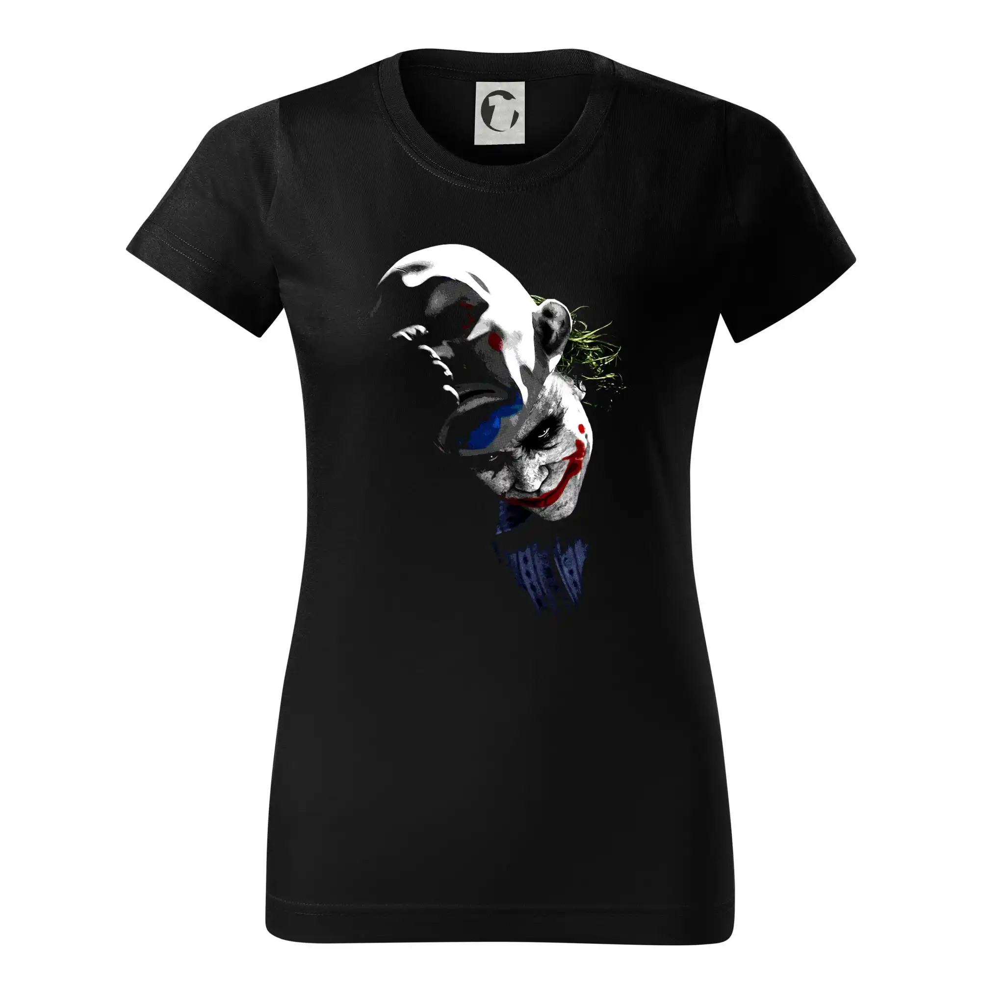 Grafické tričká - Joker - hlava - Dámske tričko basic - ľahko voľnejšie a dlhšie