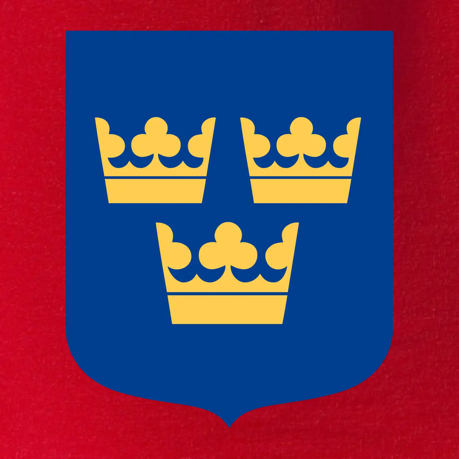 Švédský znak tři korunky na prso