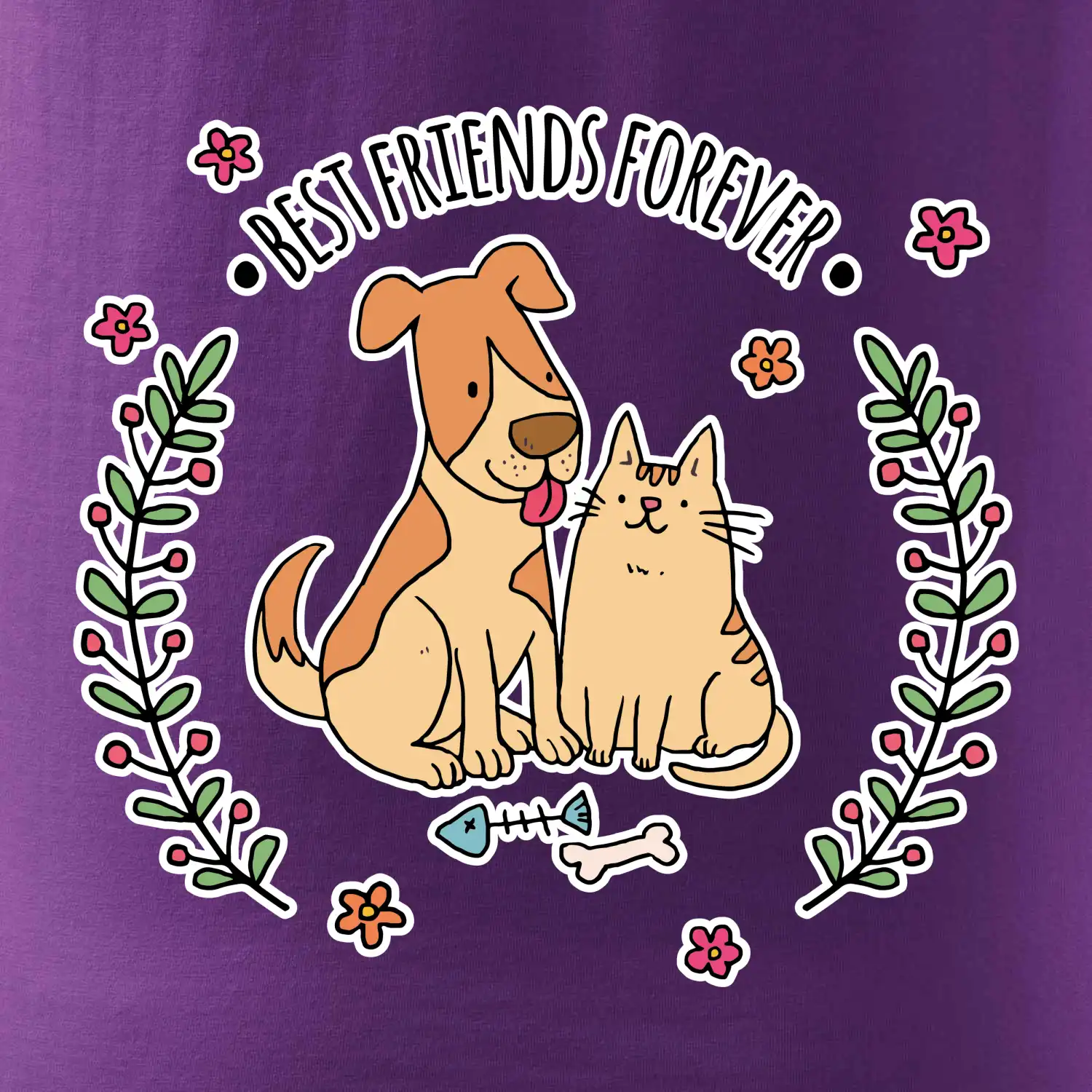 Kočka a pes best friends