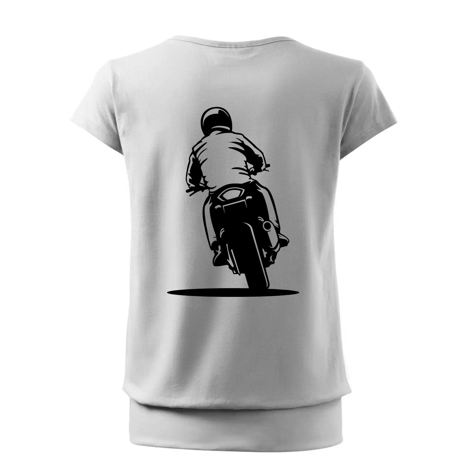 Motorkář na zádech - silnice