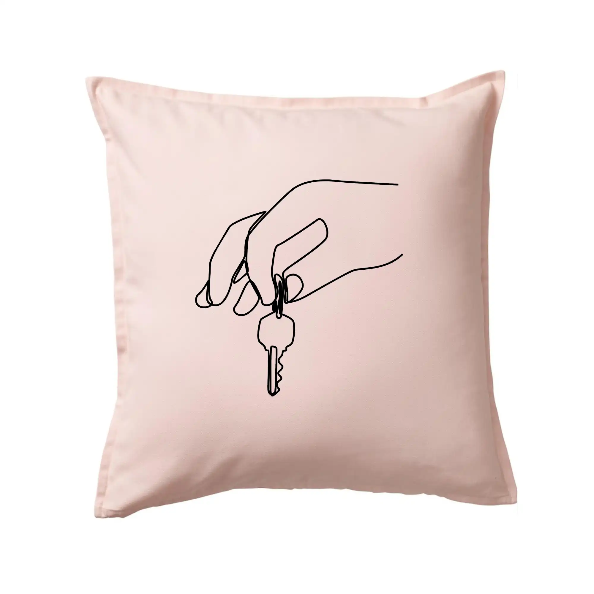 Klíče a ruka jedním tahem