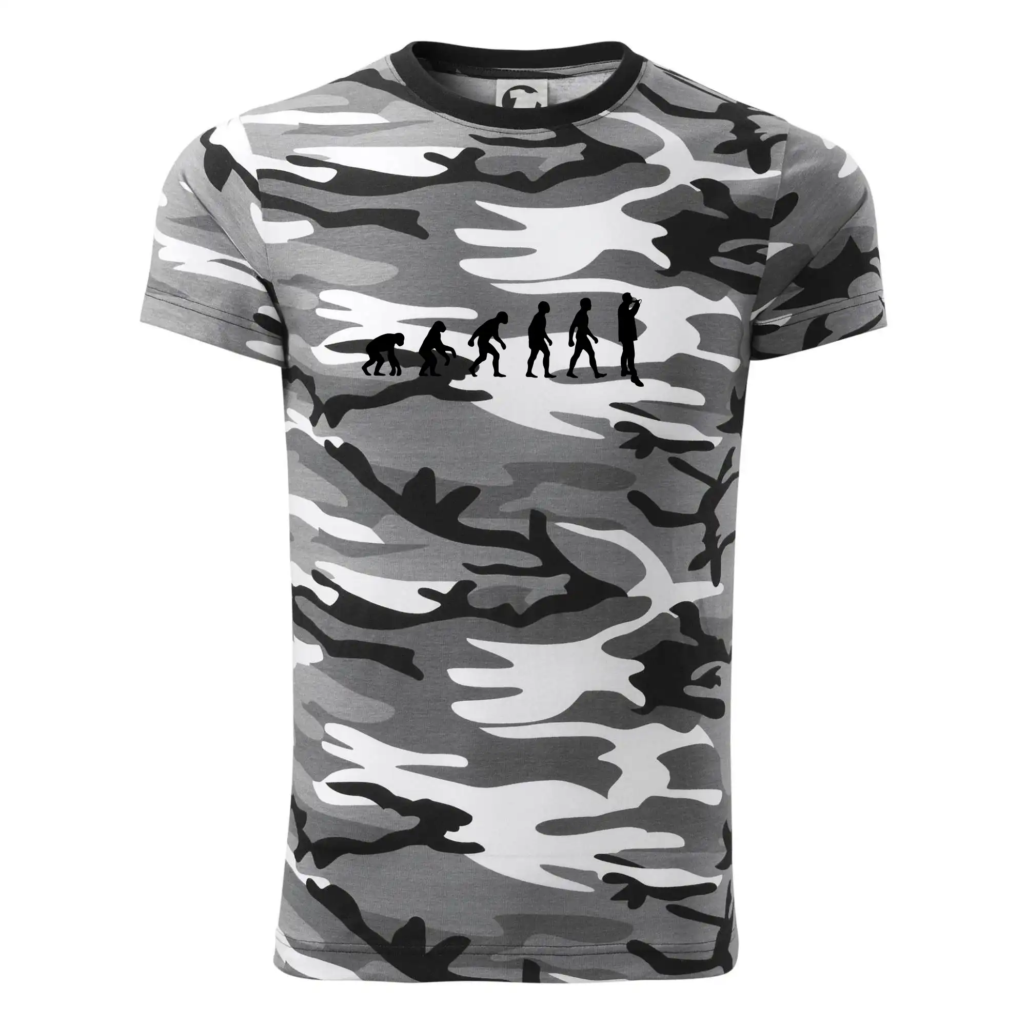 Vtipná tričká s tematikou vína - Evoluce vína muž - Army CAMOUFLAGE