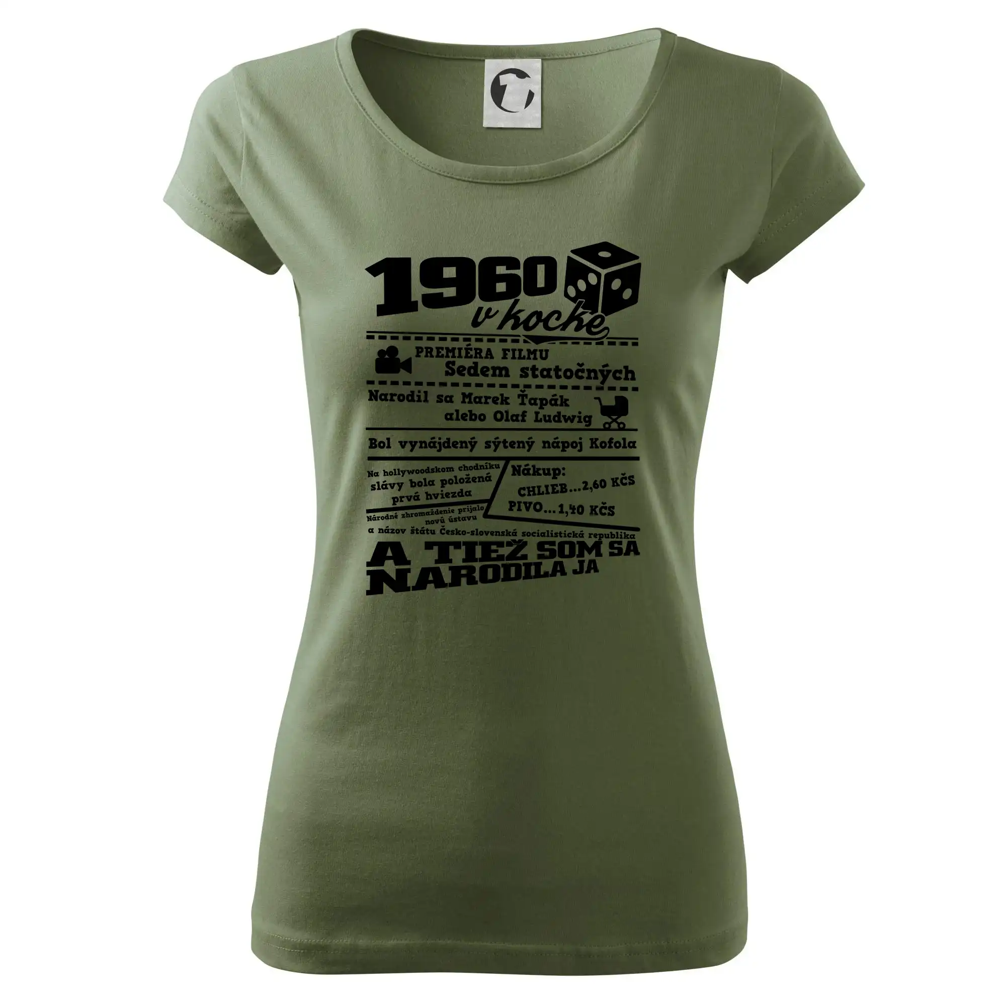 1960 v kocke - Dámske tričko Pure