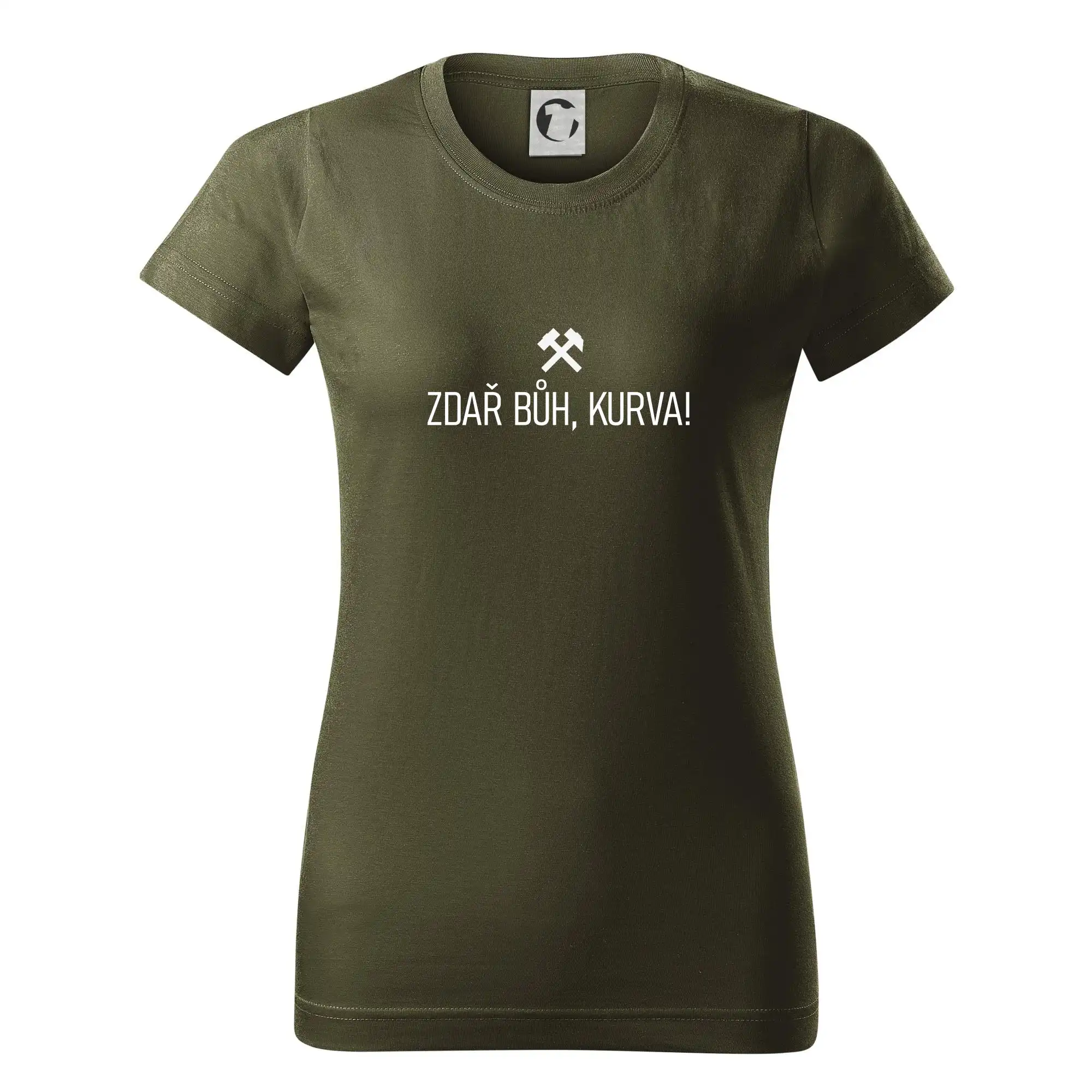 ZDAŘ BŮH, KURVA!﻿ - Dámske tričko basic - ľahko voľnejšie a dlhšie