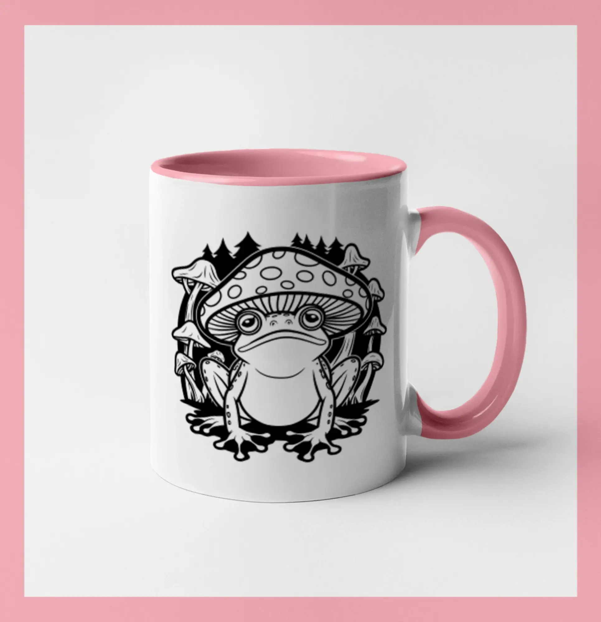 Goblincore čierna hubožaba