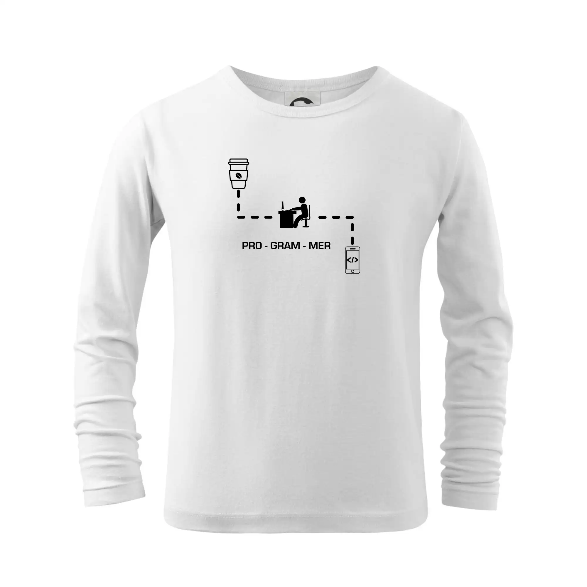 Tričká pre ajťákov - Programátor mobil - Tričko detské Long Sleeve