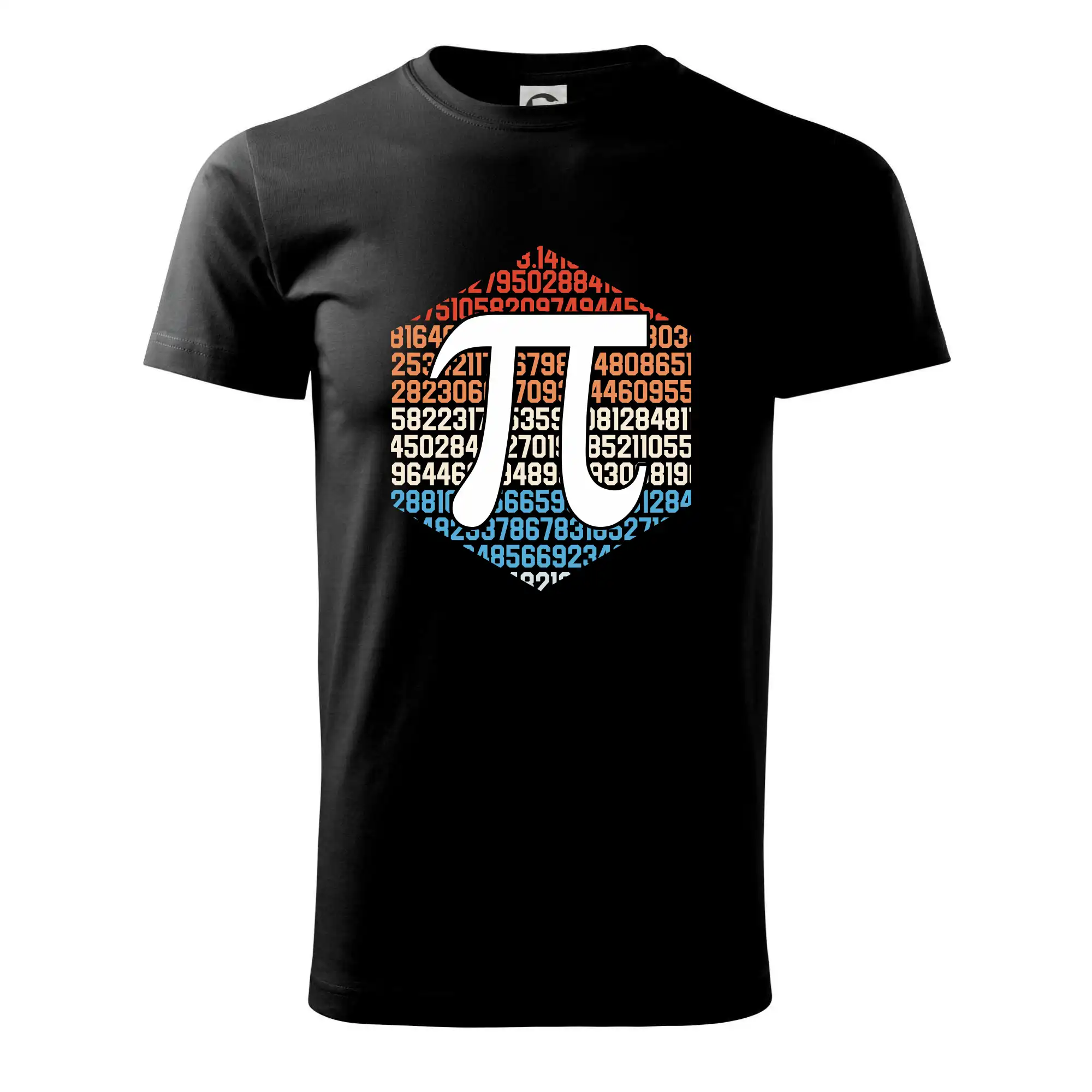 Vtipné tričká pre matematiky - Pí s farebným pozadím - Pánske tričko nižšej gramáže