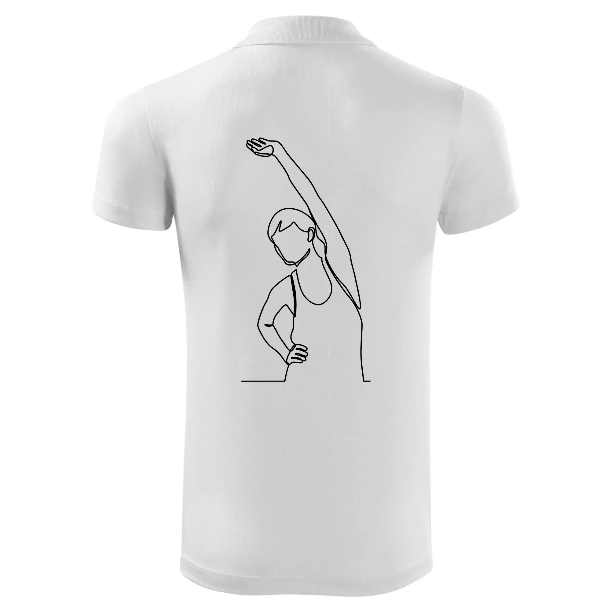 Protahující se žena jedním tahem