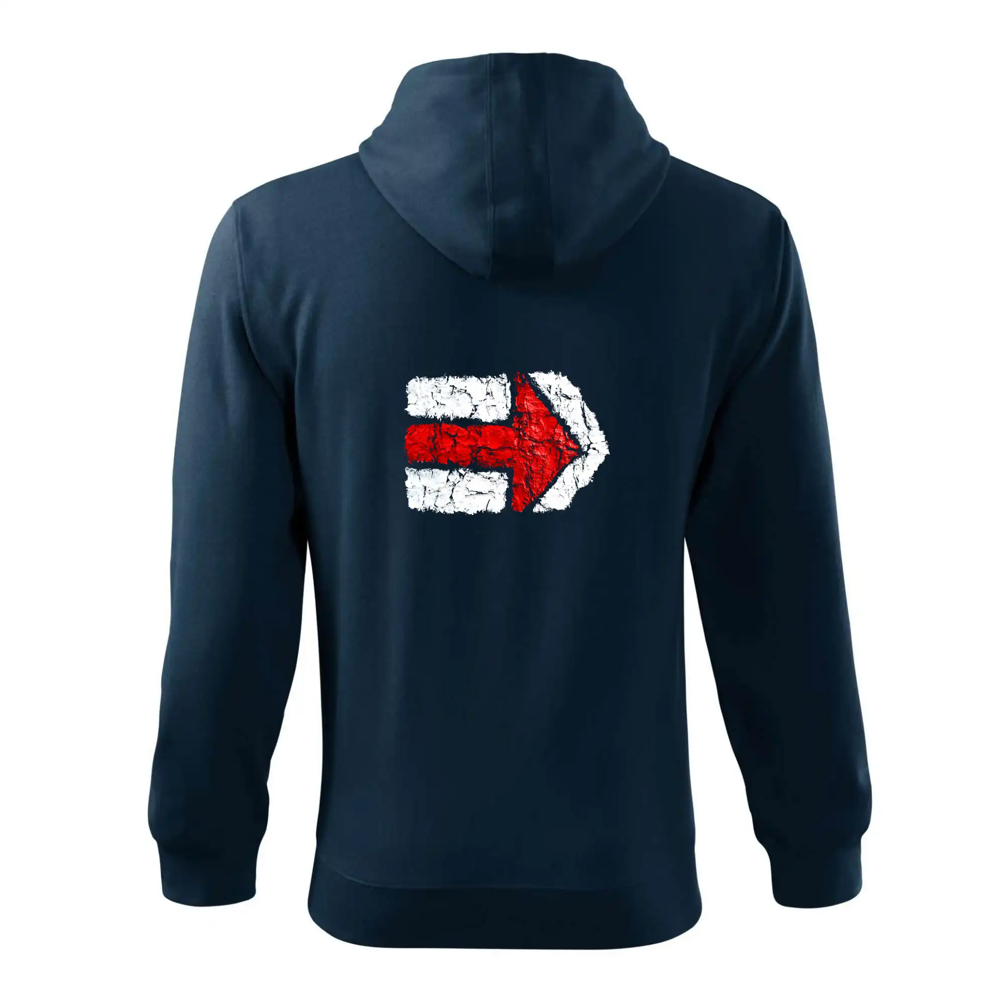 Trička na kempovanie - Párová turistická značka červená - Mikina s kapucňou na zips trendy zipper