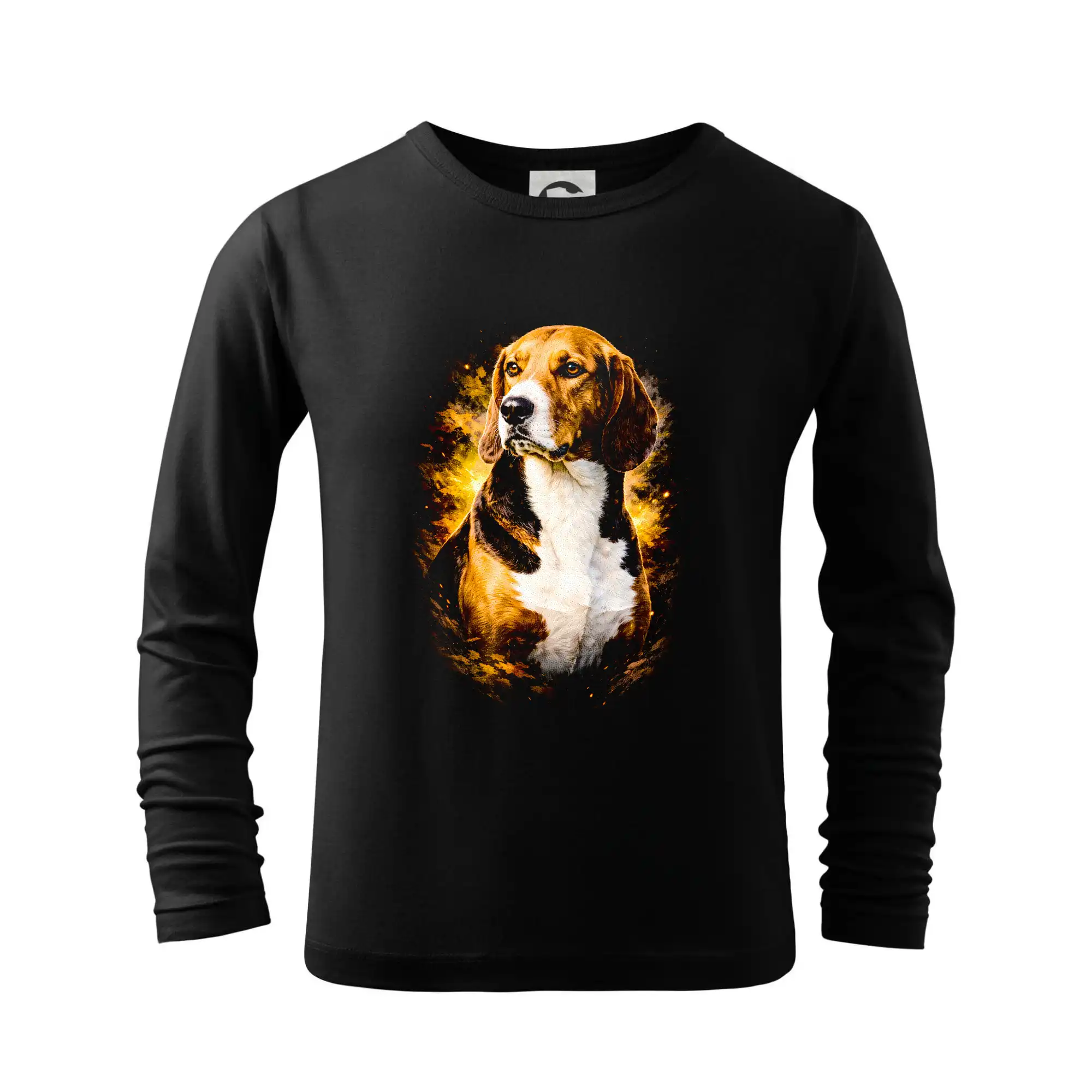 Bígl na tričku - Obrázok poltón Bígl - Tričko detské Long Sleeve