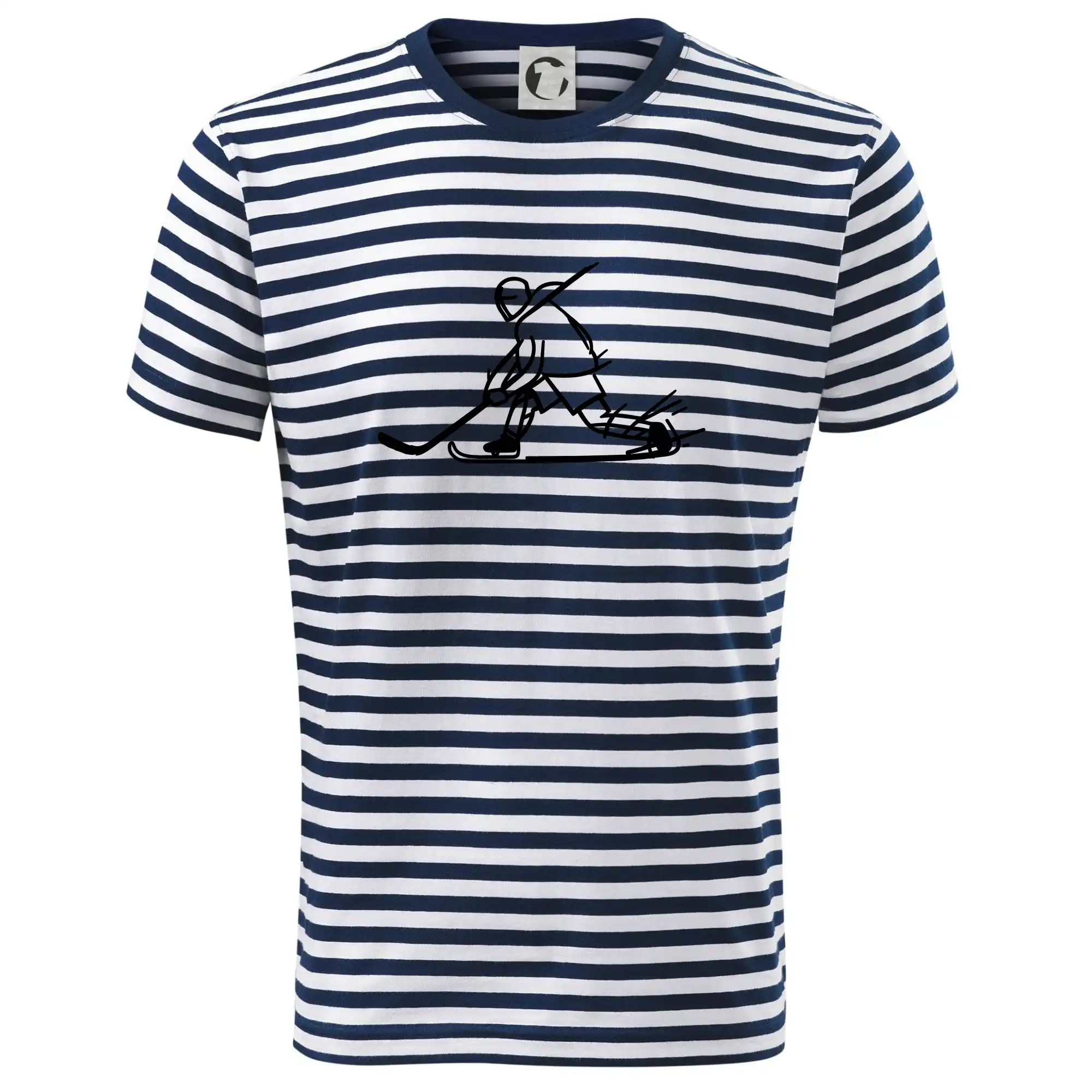 Hokejová trička - Kreslený hokejista tučnou fixkou - Tričko na vodu