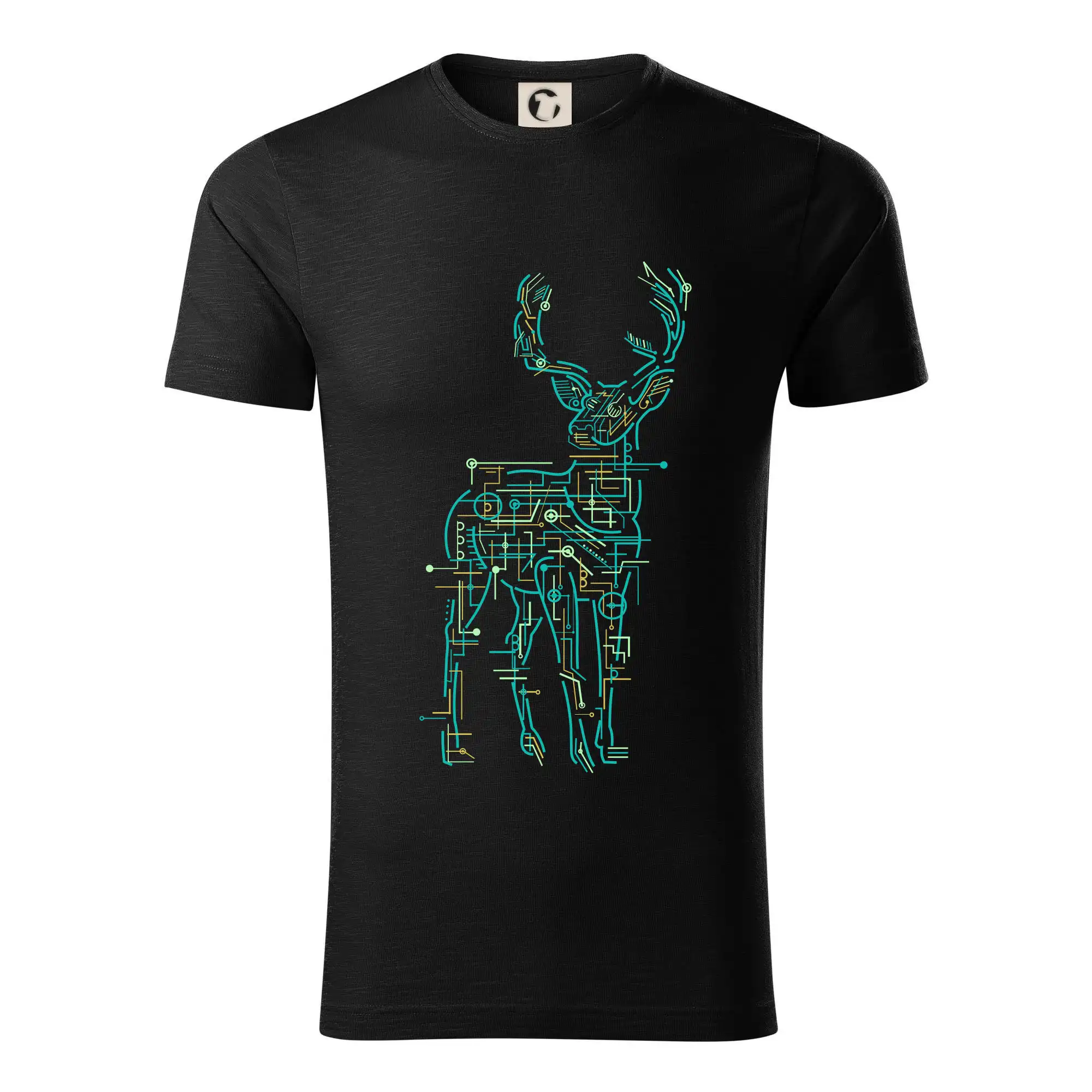 Grafické tričká - Electric Deer - Tričko z organickej bavlny