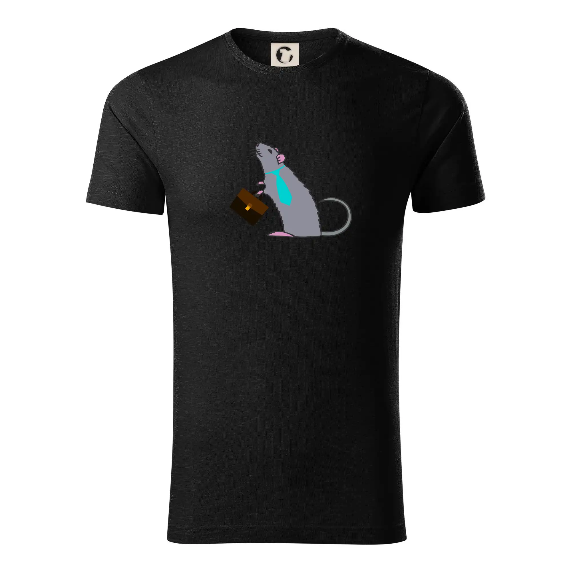 Vtipné tričká do práce - Krysa kancelářská barevná (Moňas) - Tričko z organickej bavlny