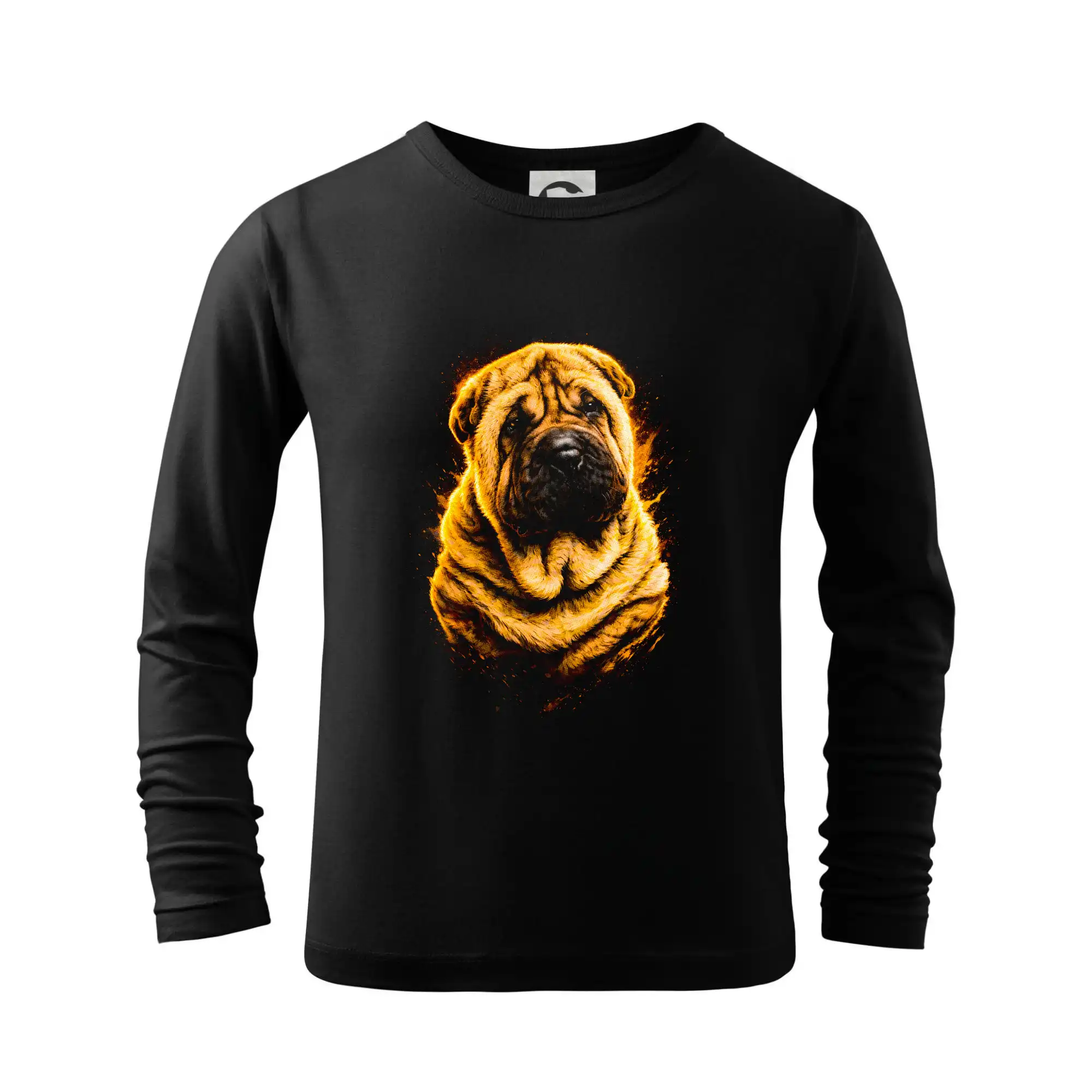 Ostatné psie plemená - Obrázok poltón šarpej - Tričko detské Long Sleeve